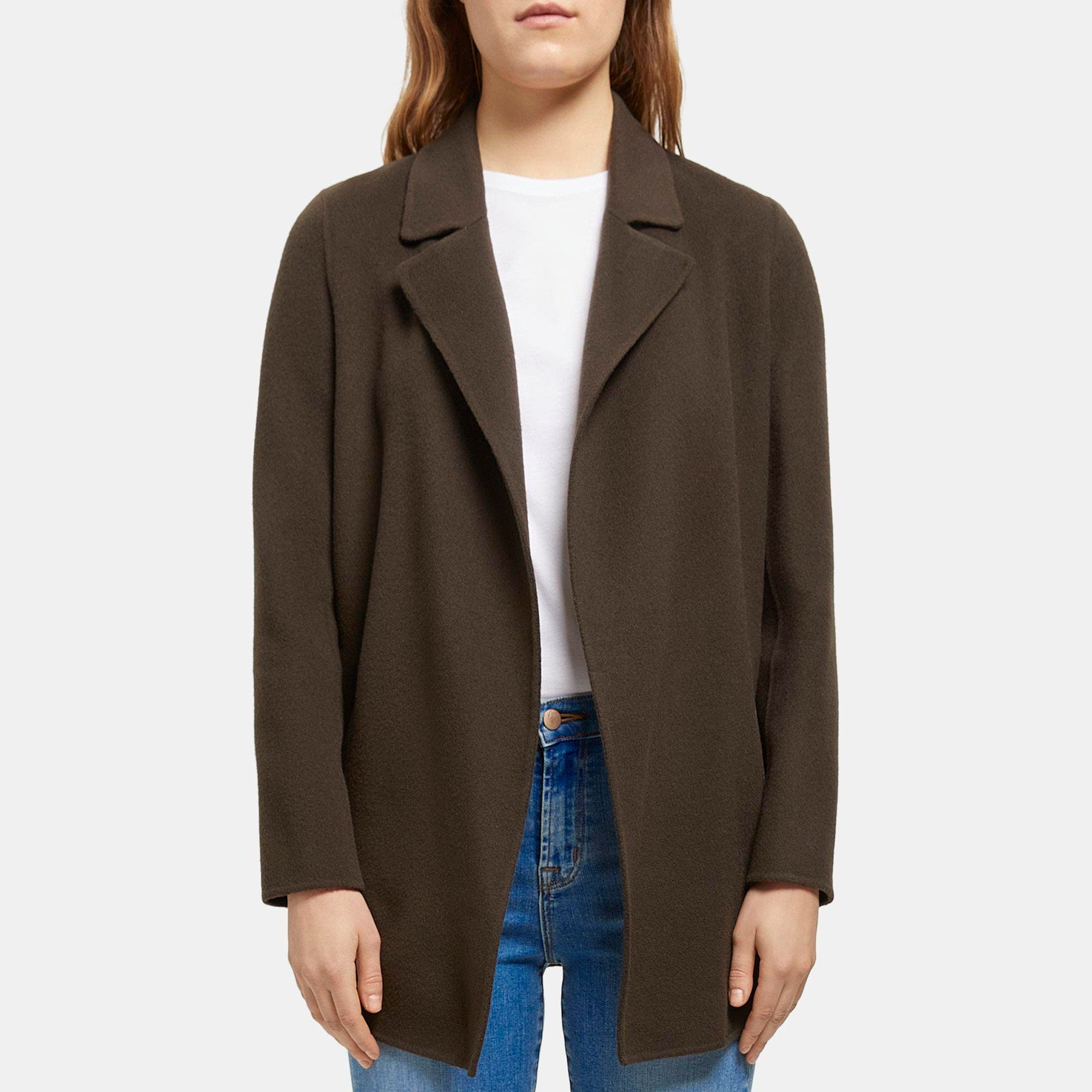 Theory double hotsell face long cardigan