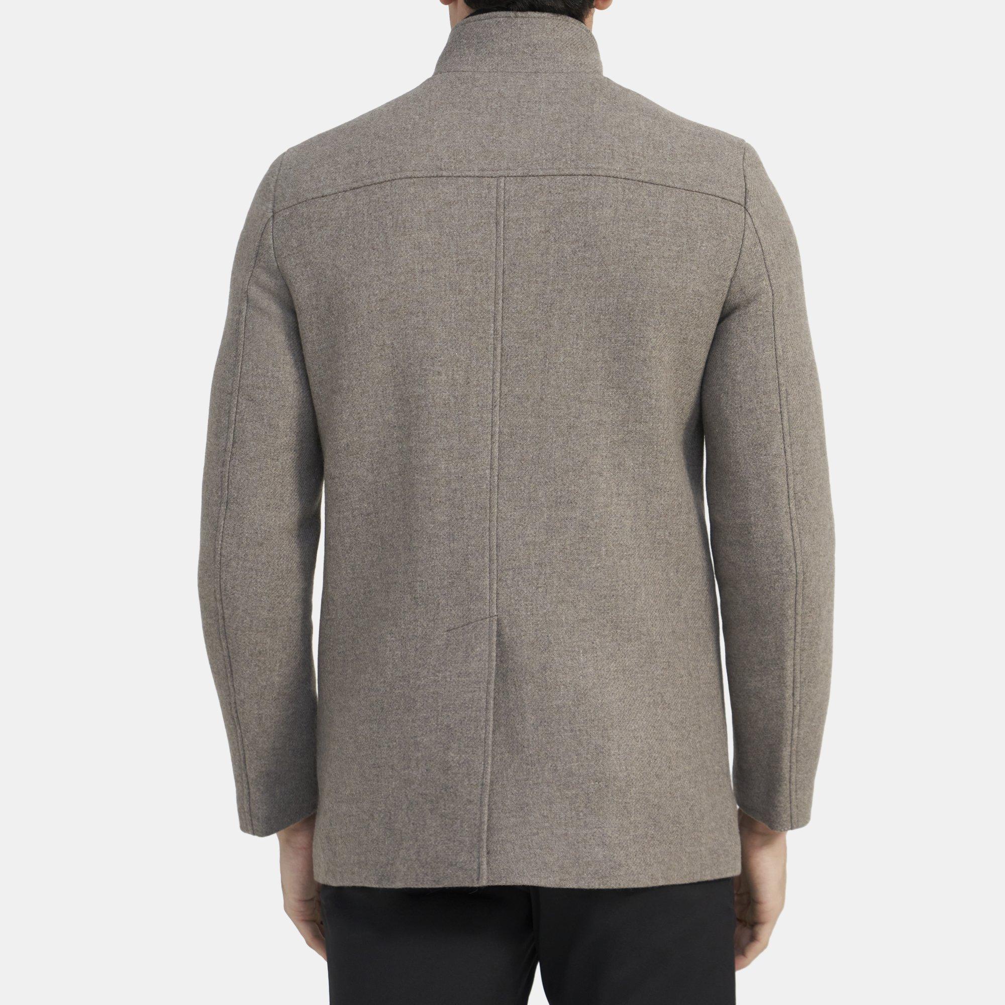 Wool Melton Stand-Collar Jacket | Theory Outlet