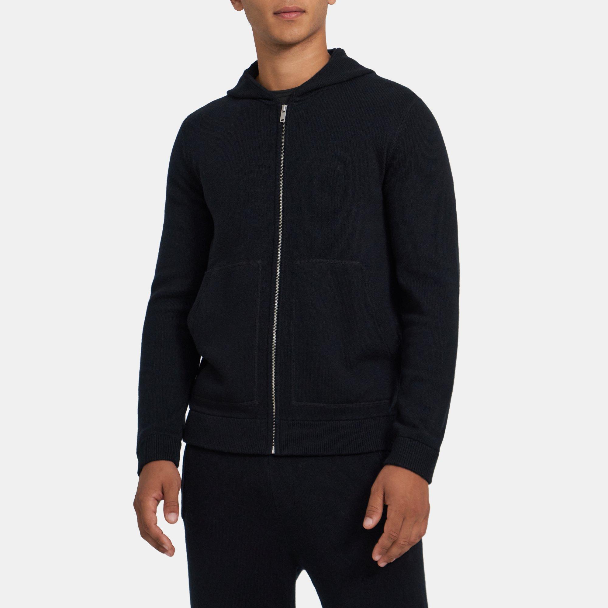 Wool-Cashmere Full-Zip Hoodie | Theory Outlet