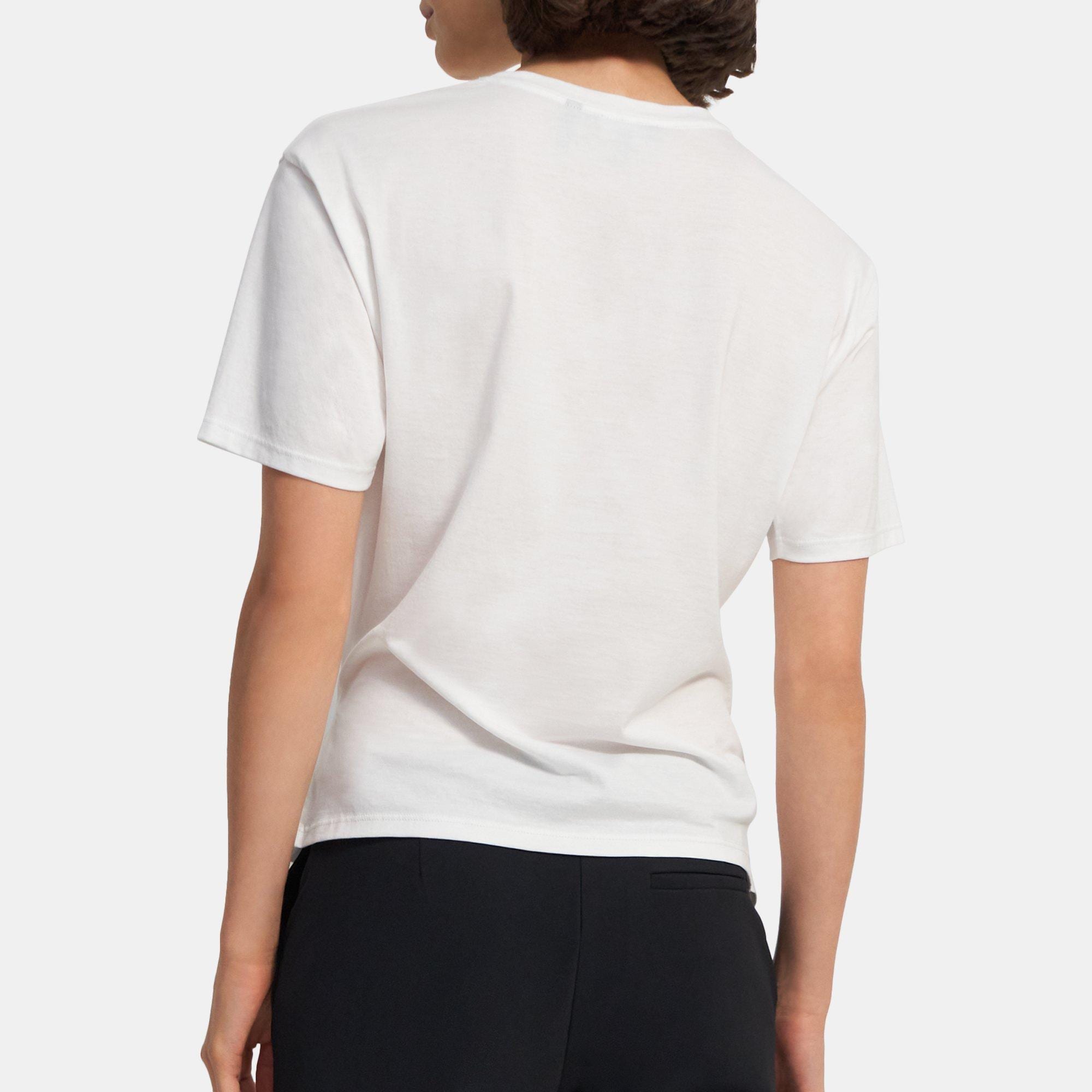 Theory Outlet Official Site | Draped Tee in Cotton