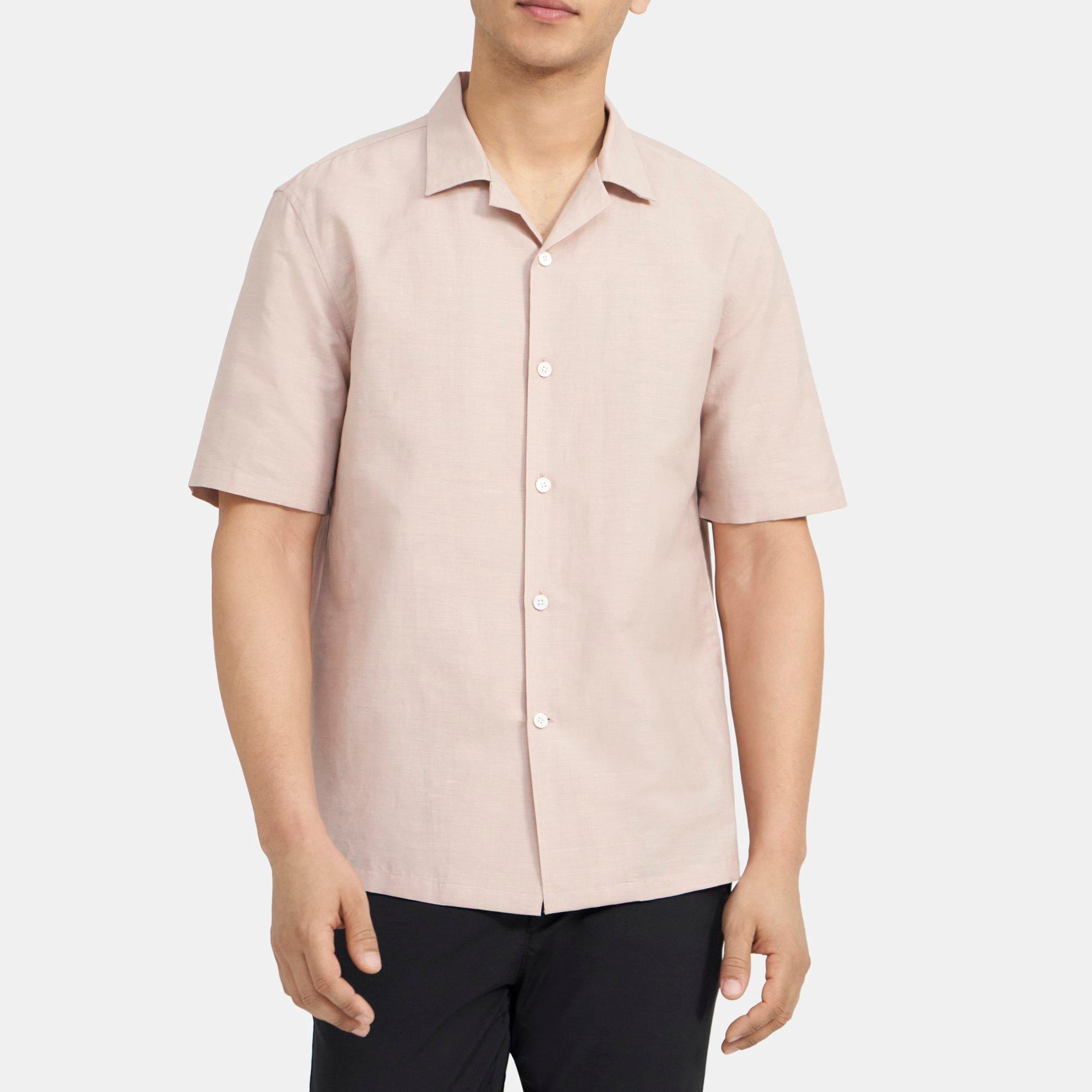Theory Short-Sleeve Shirt in Cotton-Linen
