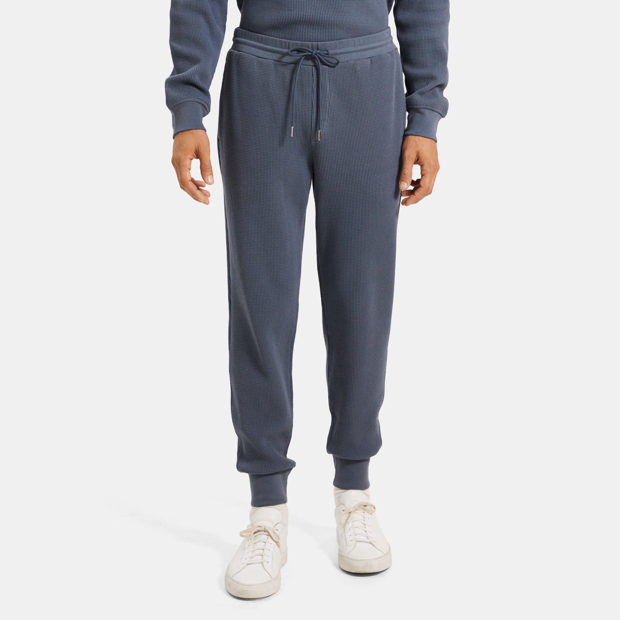 Theory Outlet Official Site | Essential Sweatpant in Waffle Knit Cotton