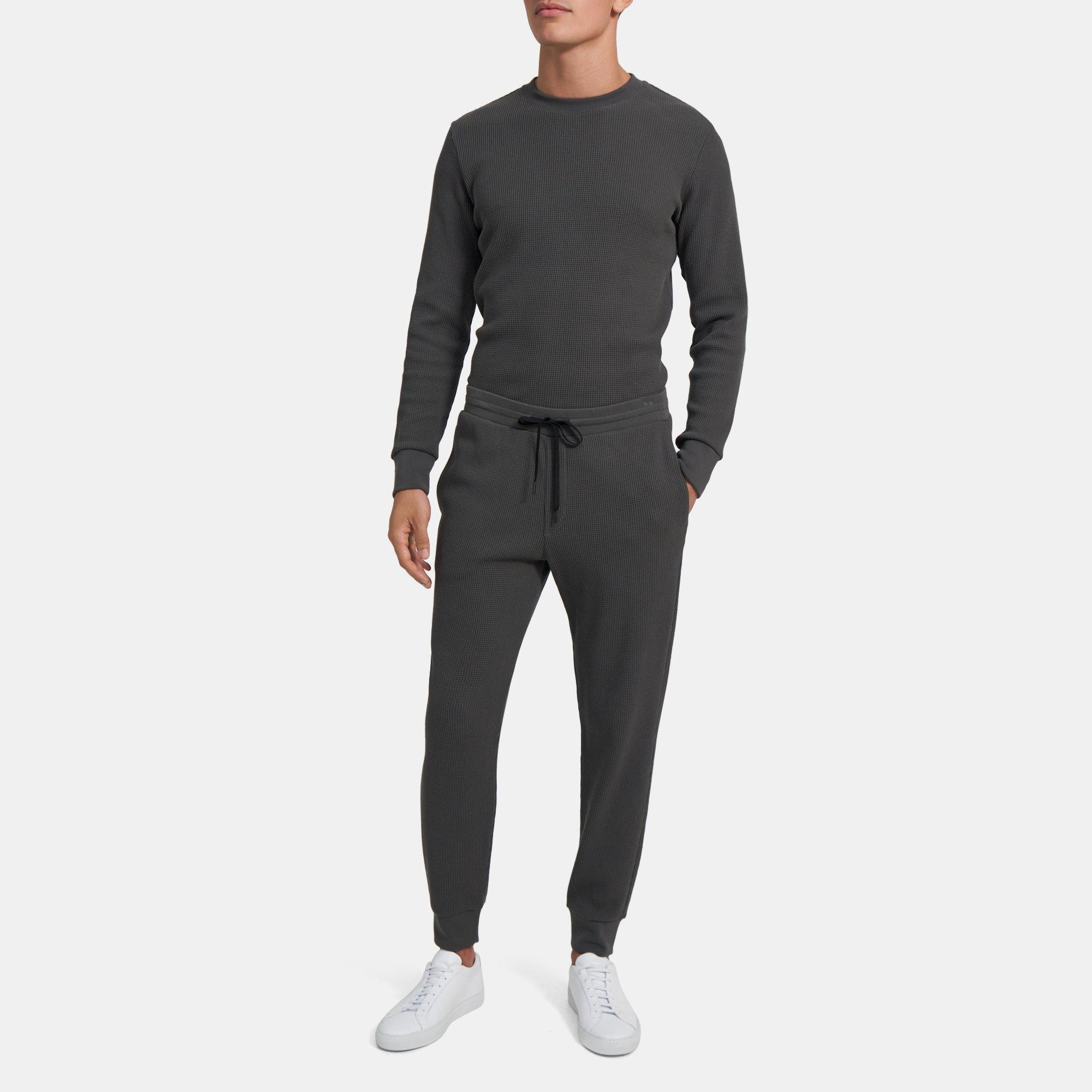 Theory Outlet Official Site | Essential Sweatpant in Waffle Knit Cotton