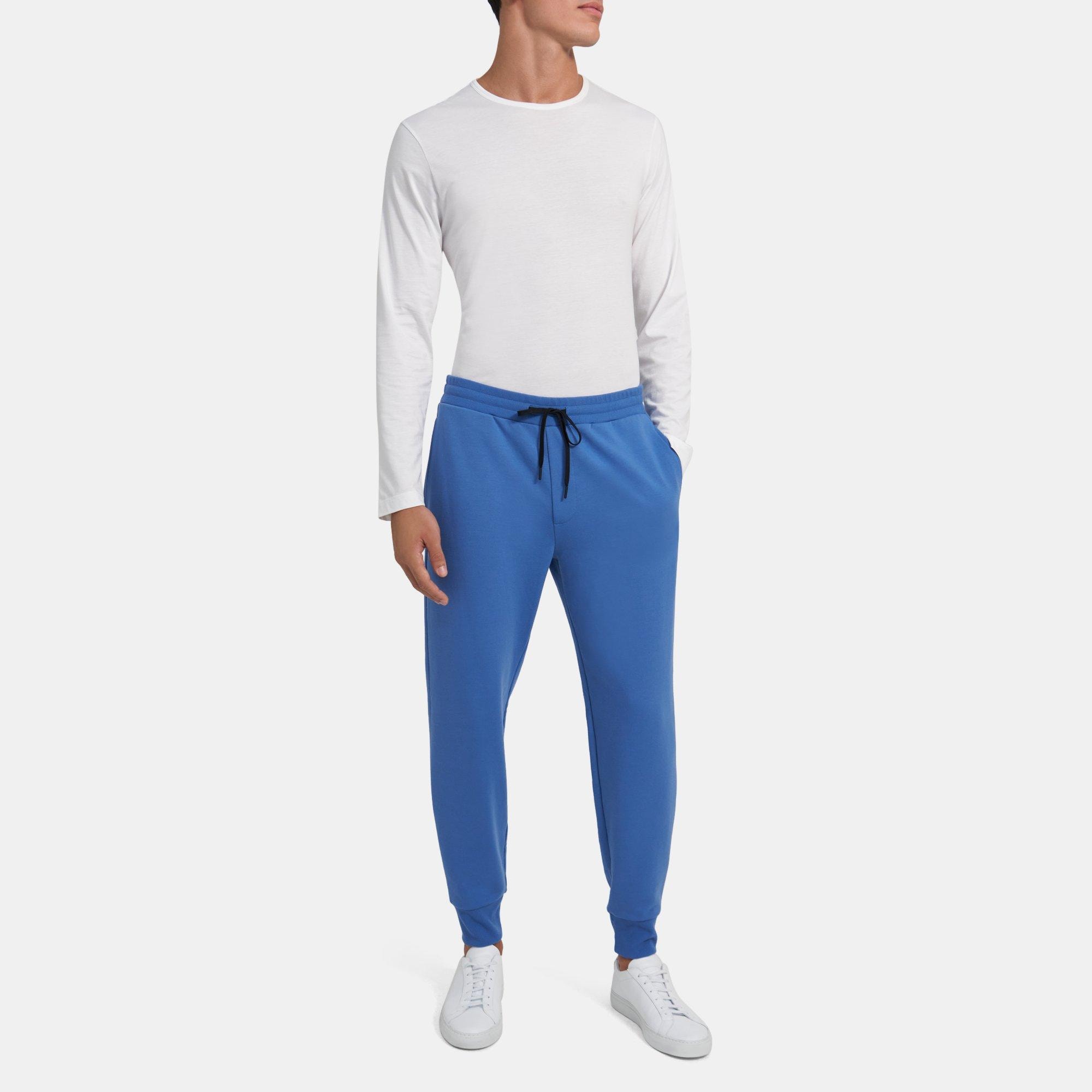 띠어리 Theory Essential Sweatpant in Cloud Fleece,CORNFLOWER