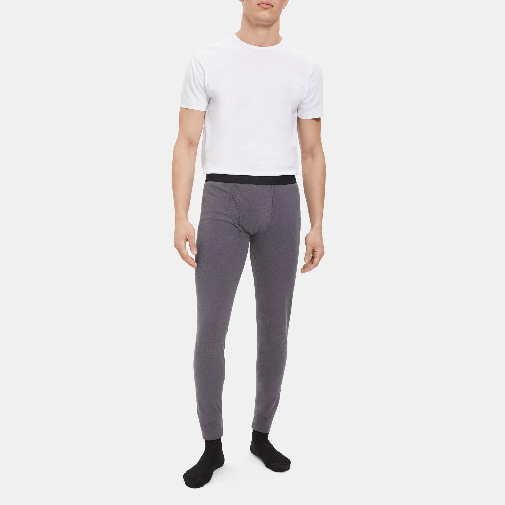 띠어리 Theory Thermal Pant in Ribbed Pima Cotton,CHARCOAL GREY