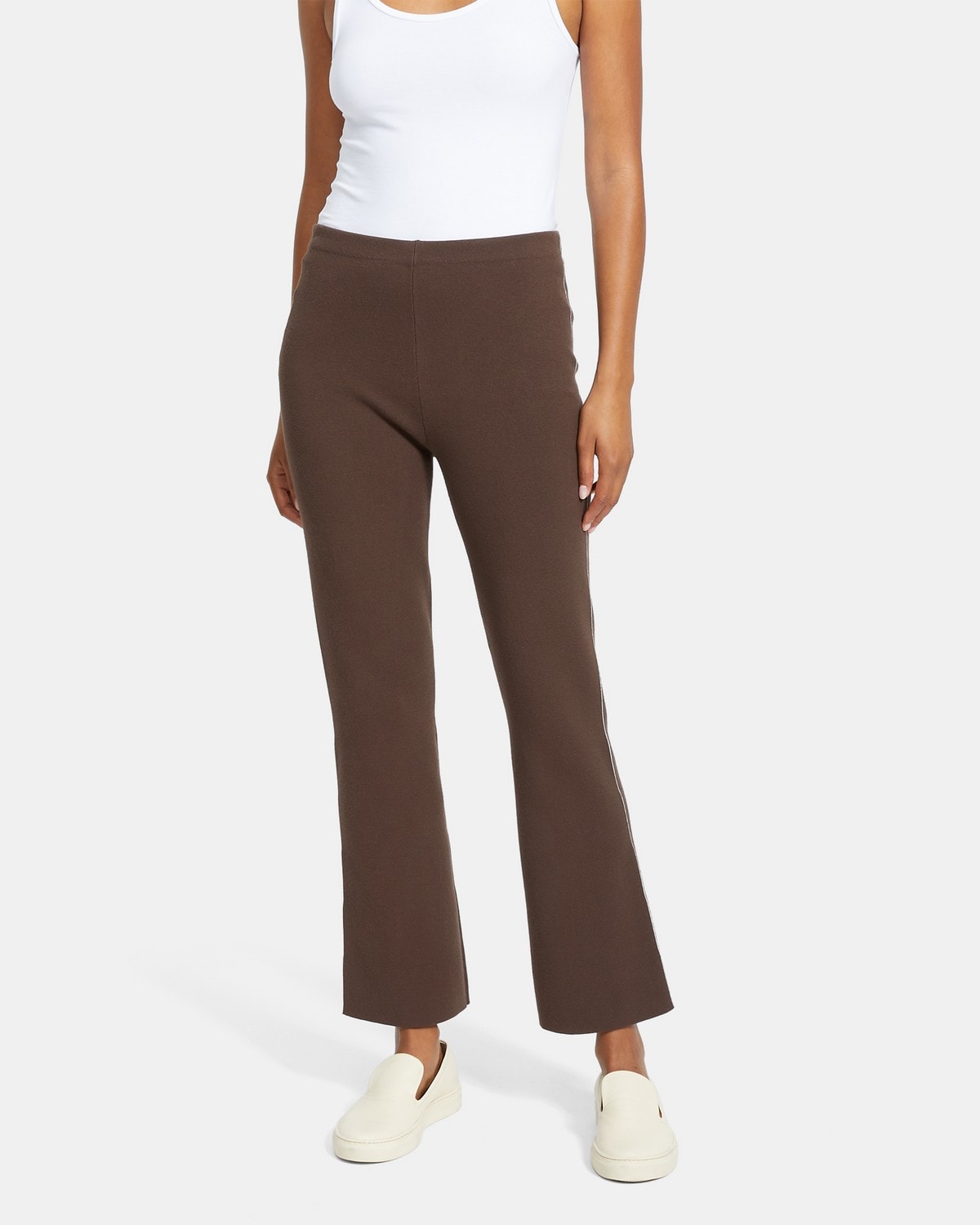 Flared Pant in Stretch Viscose Knit