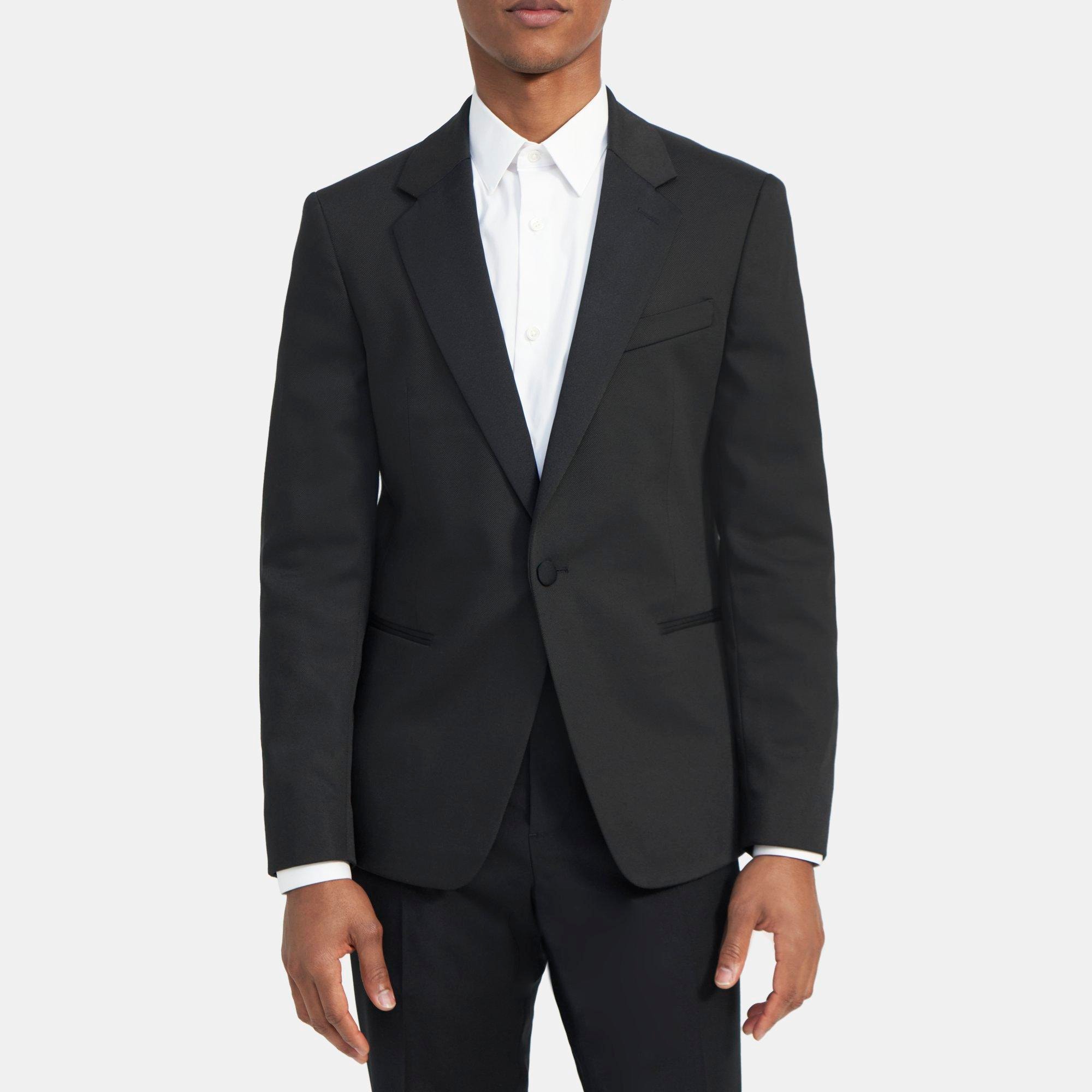 Cotton-Blend Structured Tux Blazer | Theory