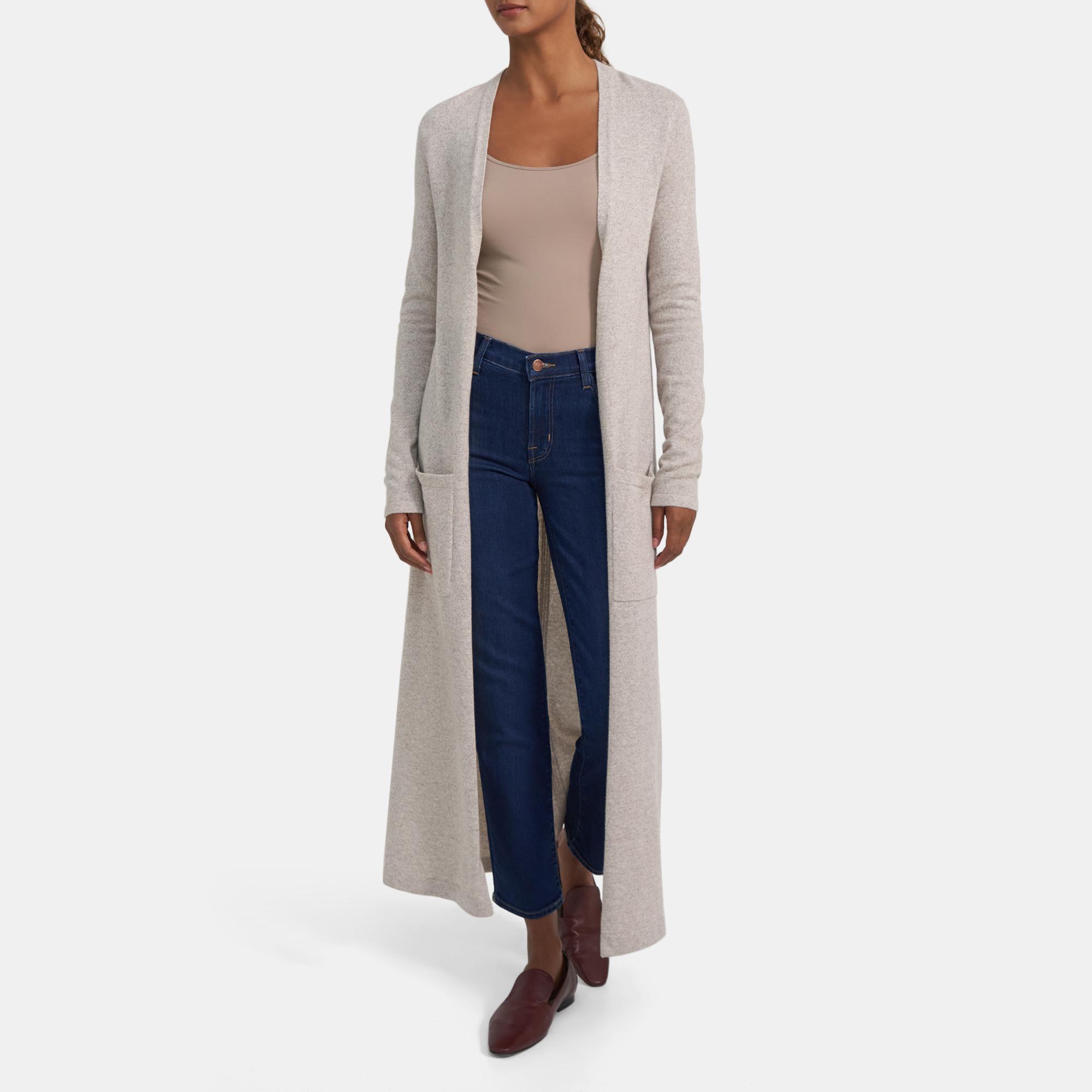 Long cashmere cardigan sweater best sale