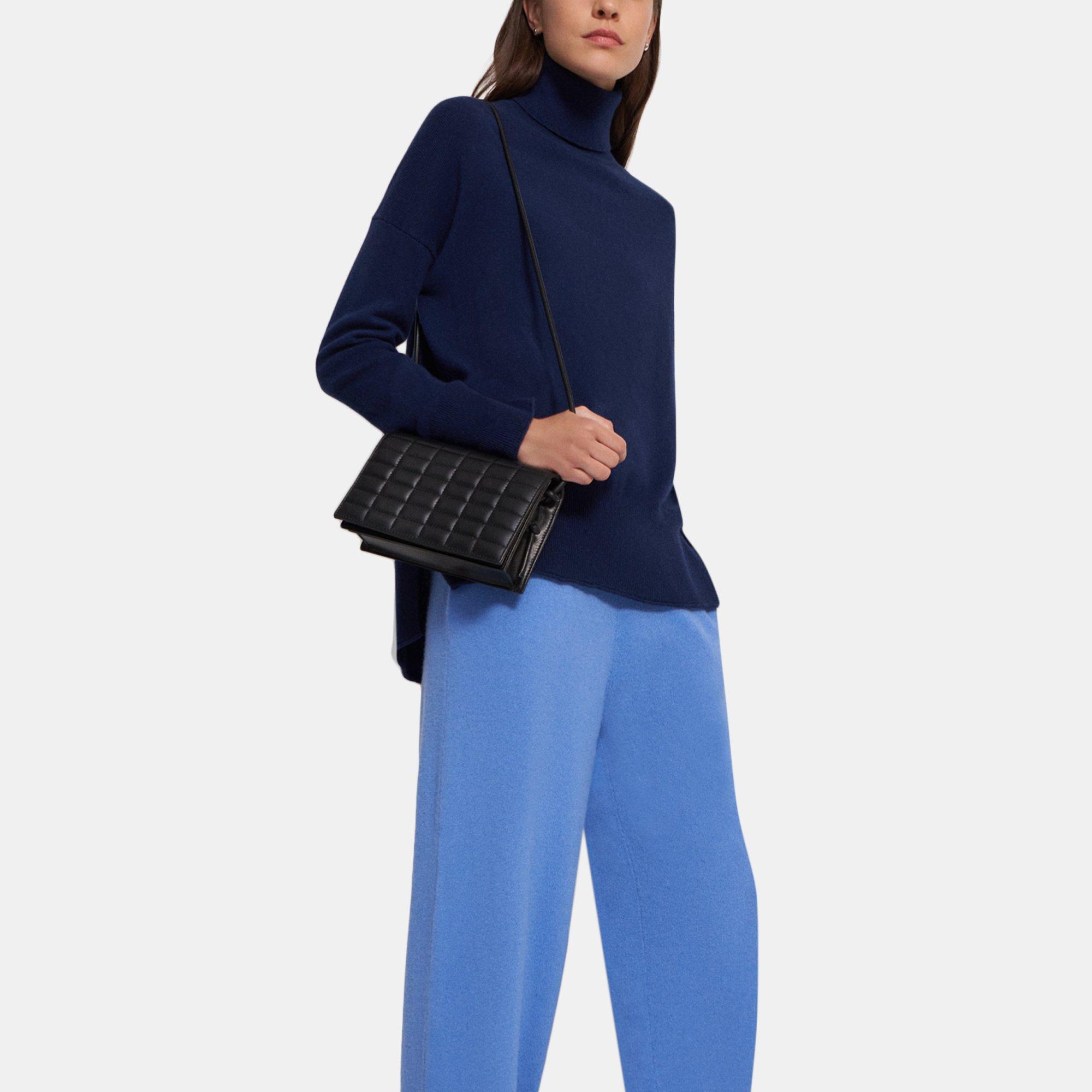 Leather Flat East-West Bag | Theory Outlet