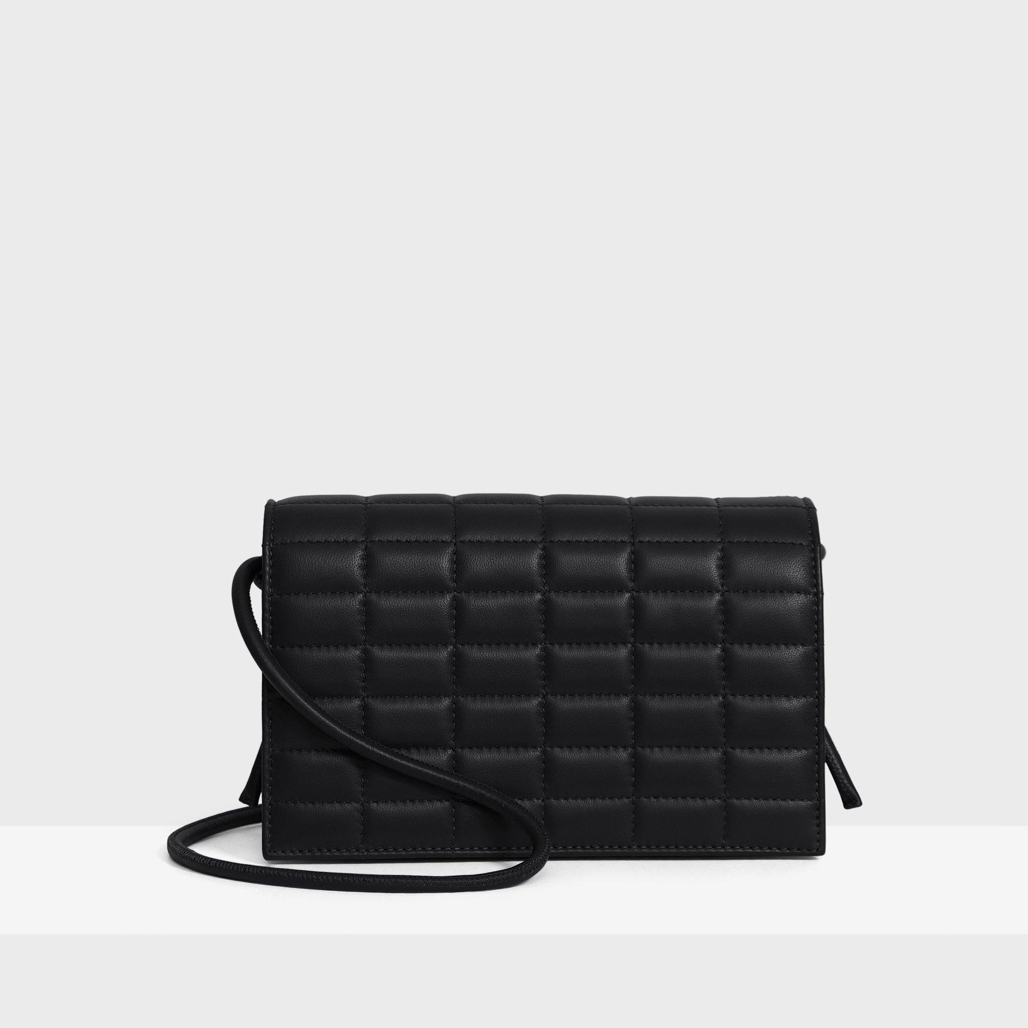 Leather Flat East-West Bag | Theory Outlet