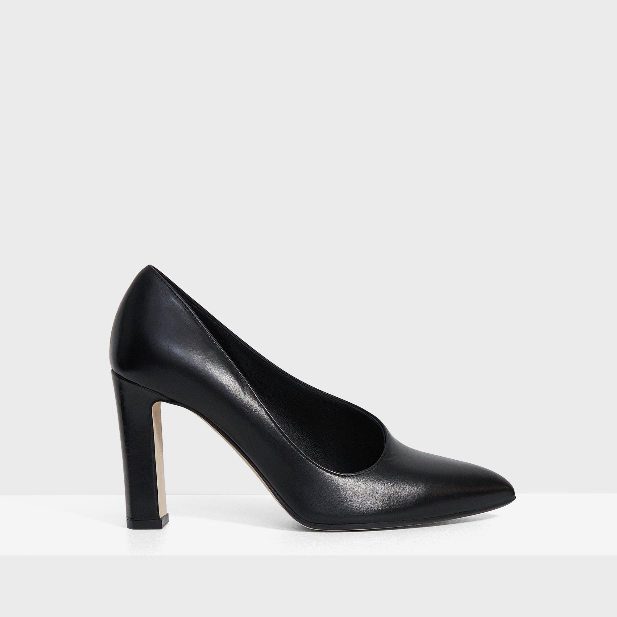 Glossed Leather Asymmetric Pump | Theory