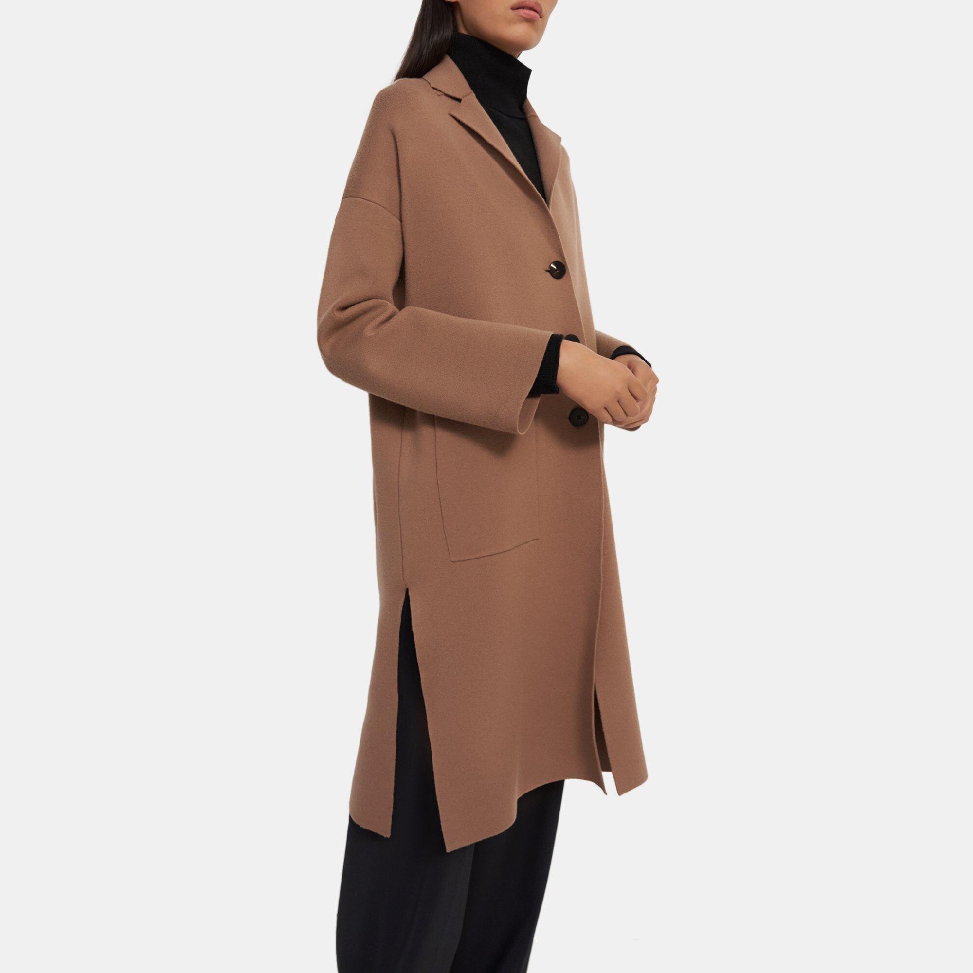 Fine Merino Wool DropShoulder Coat Theory