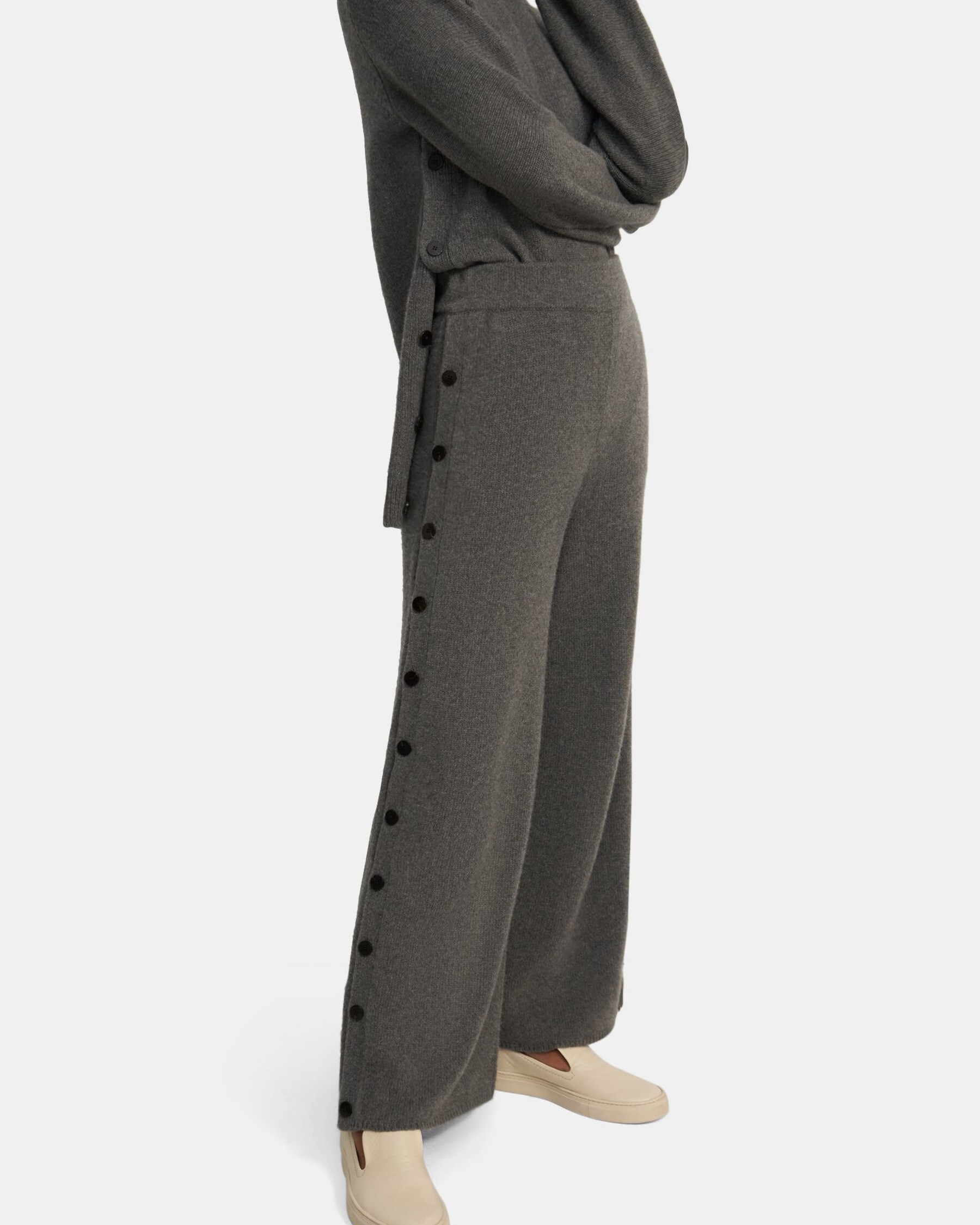 Button-Up Pant in Wool-Cashmere