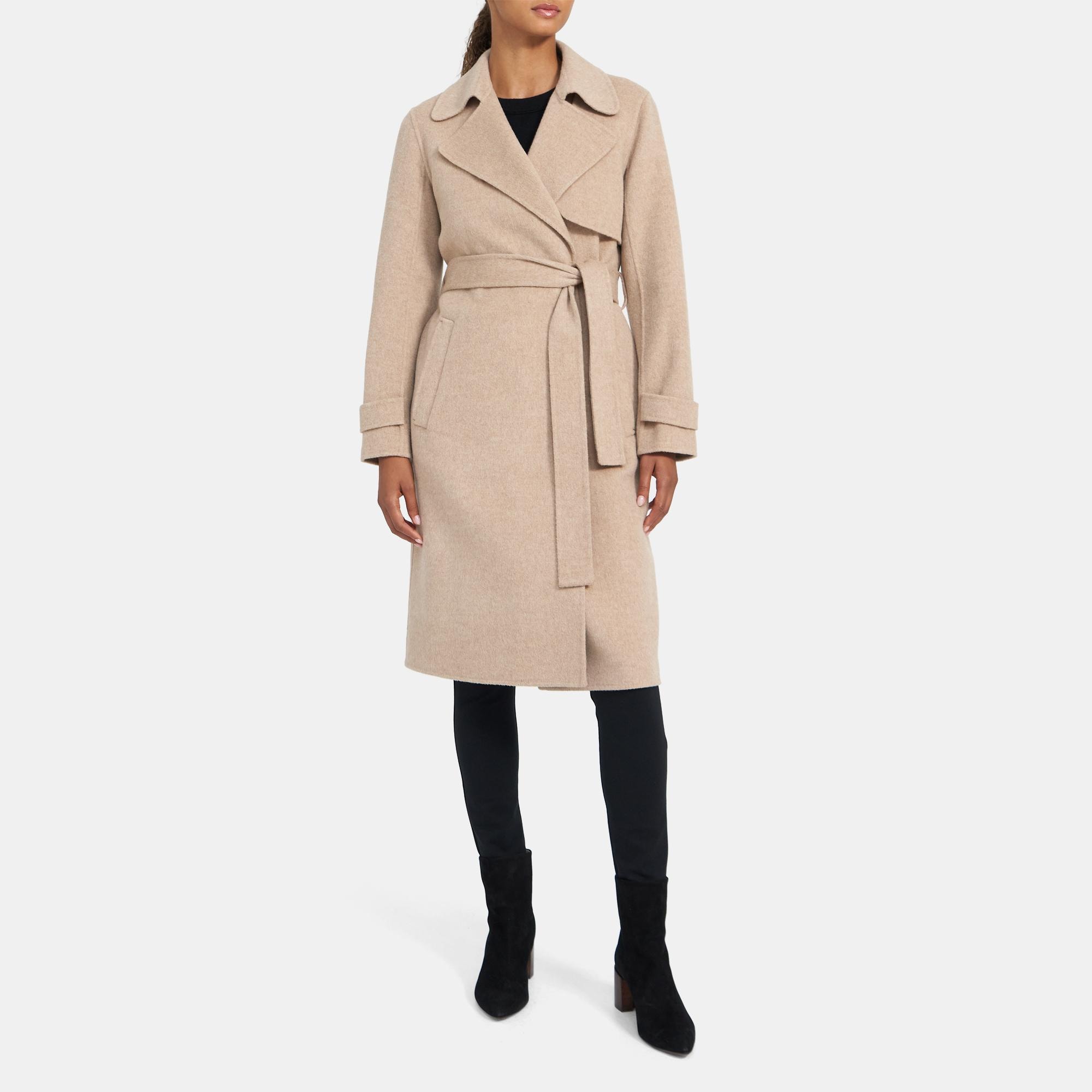 Theory Outlet Official Site | Relaxed Trench Coat in Double-Face