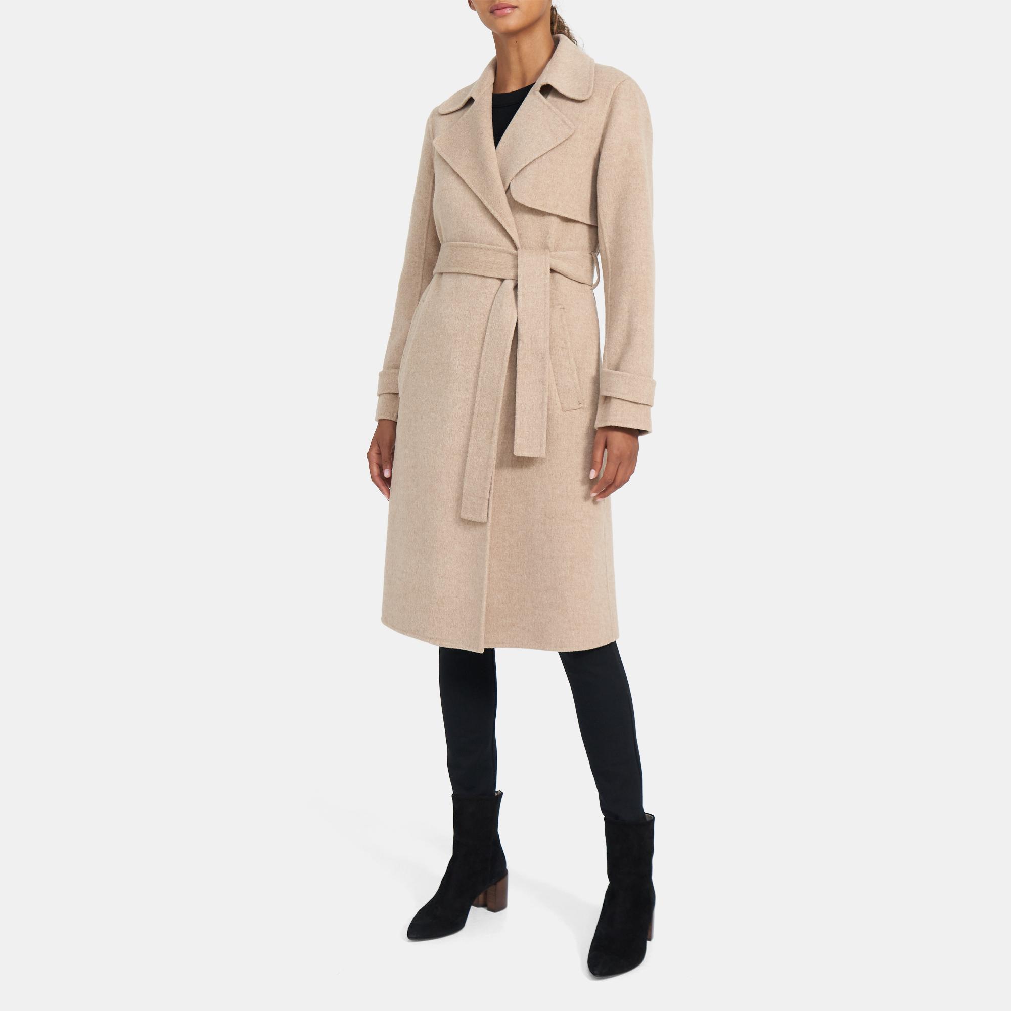 Theory Outlet Official Site | Relaxed Trench Coat in Double-Face