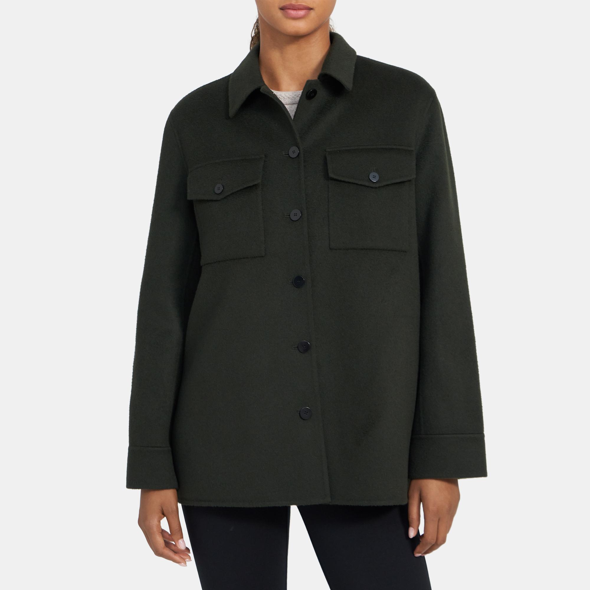 Theory Outlet Official Site | Shirt Jacket in Double-Face