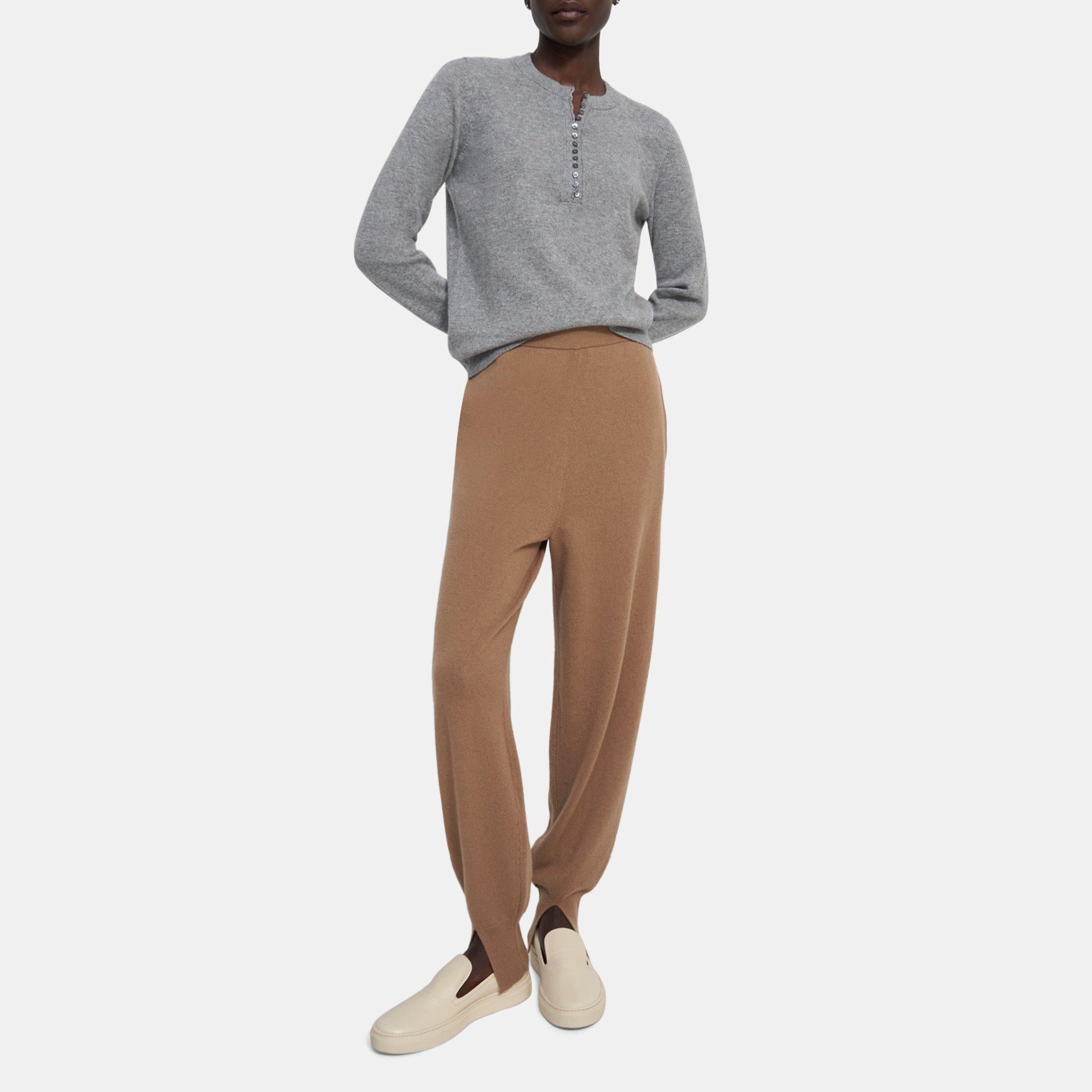 Theory Slit Jogger in Cashmere