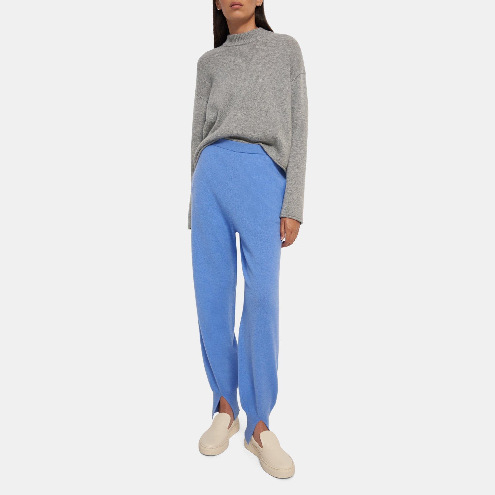 띠어리 Theory Slit Jogger in Cashmere,LIGHT AZURE