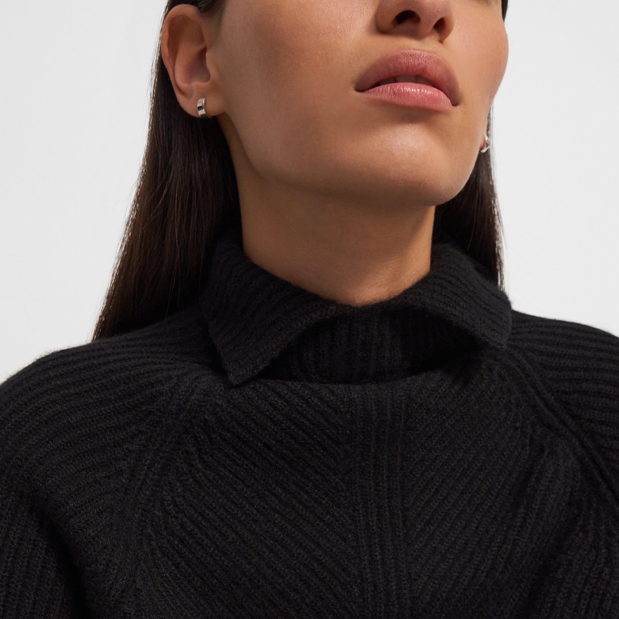 Cashmere Moving Rib Turtleneck Sweater | Theory