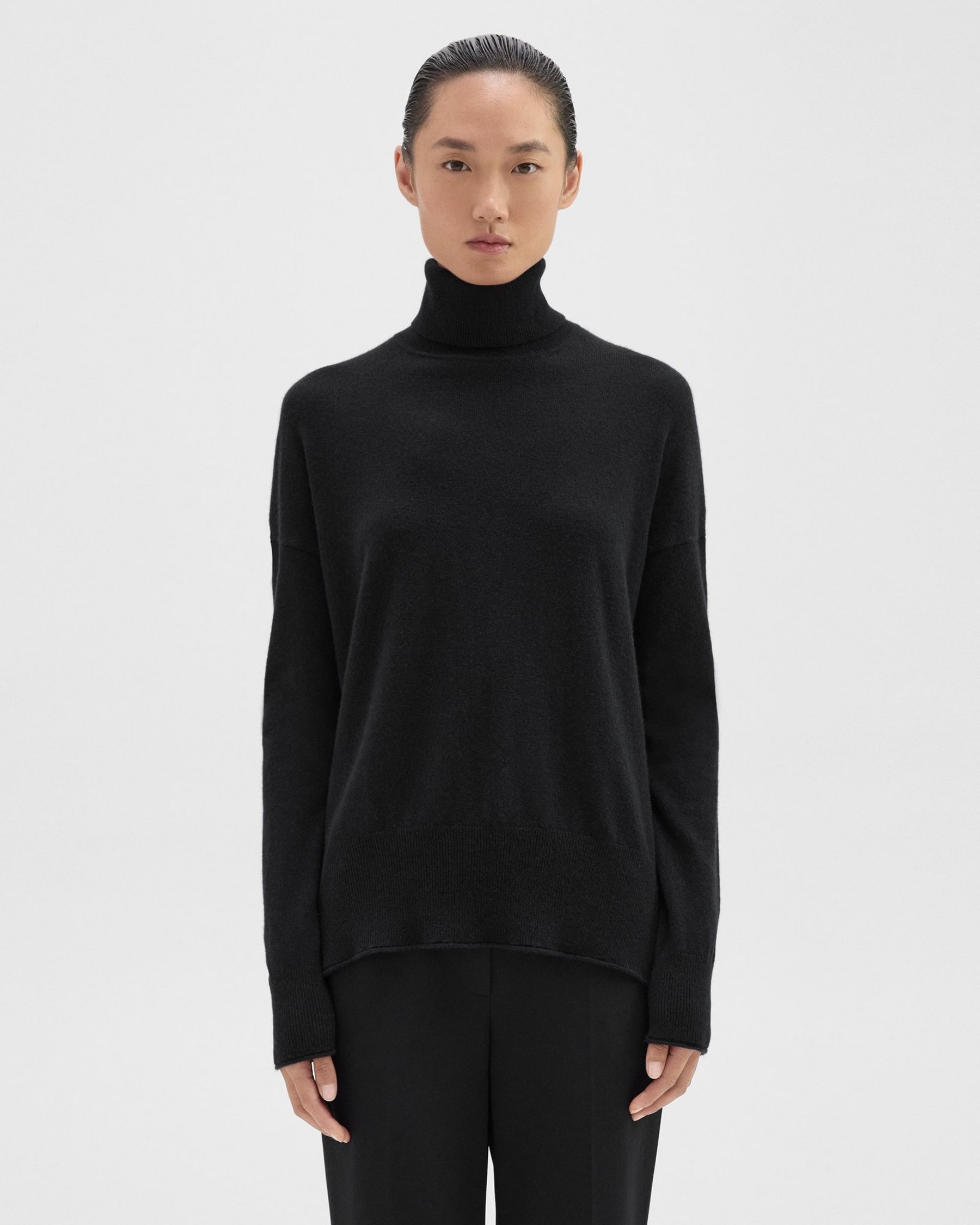 띠어리 Theory Karenia Turtleneck Sweater in Cashmere,BLACK