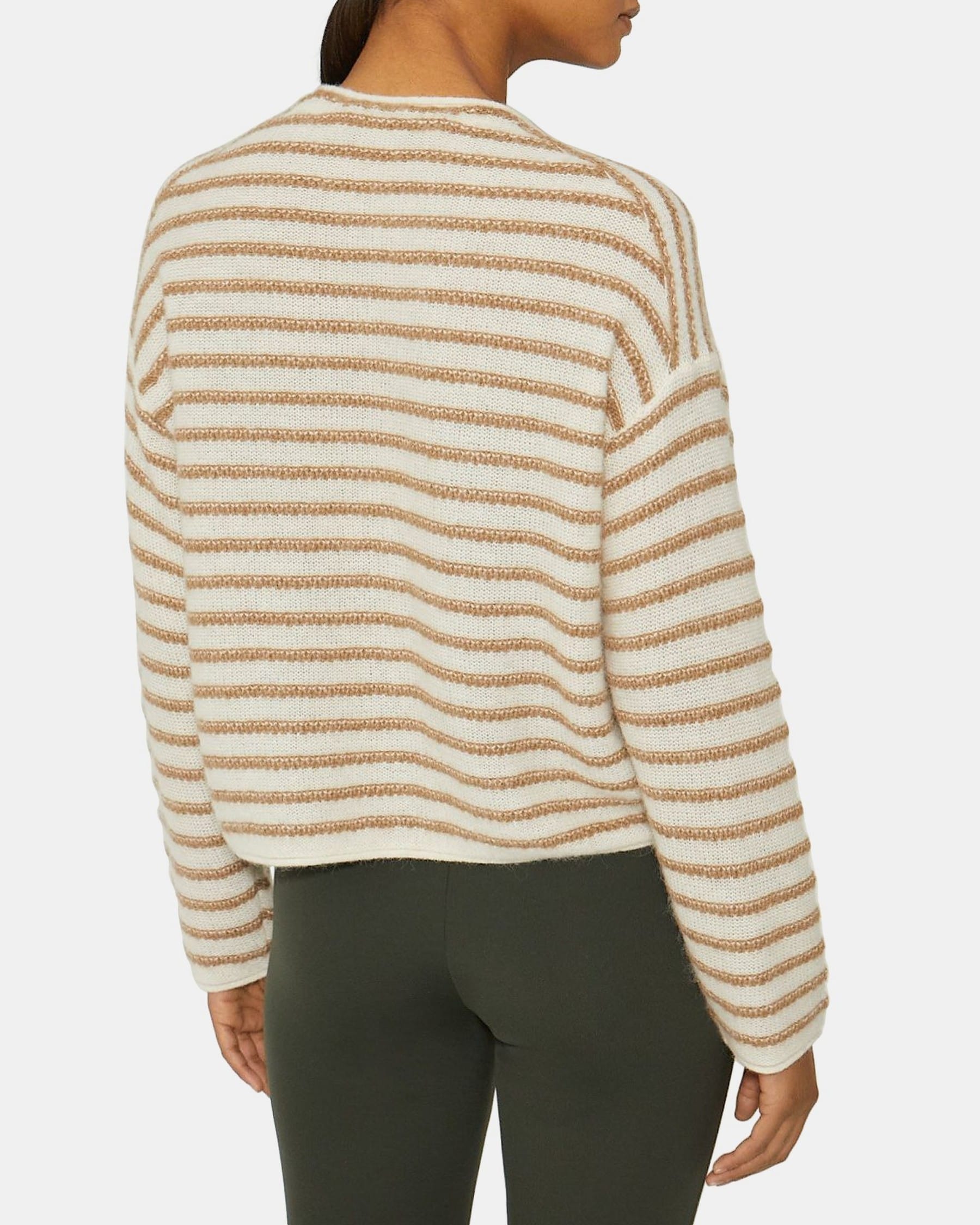 Striped Oversized Cardigan in Cashmere