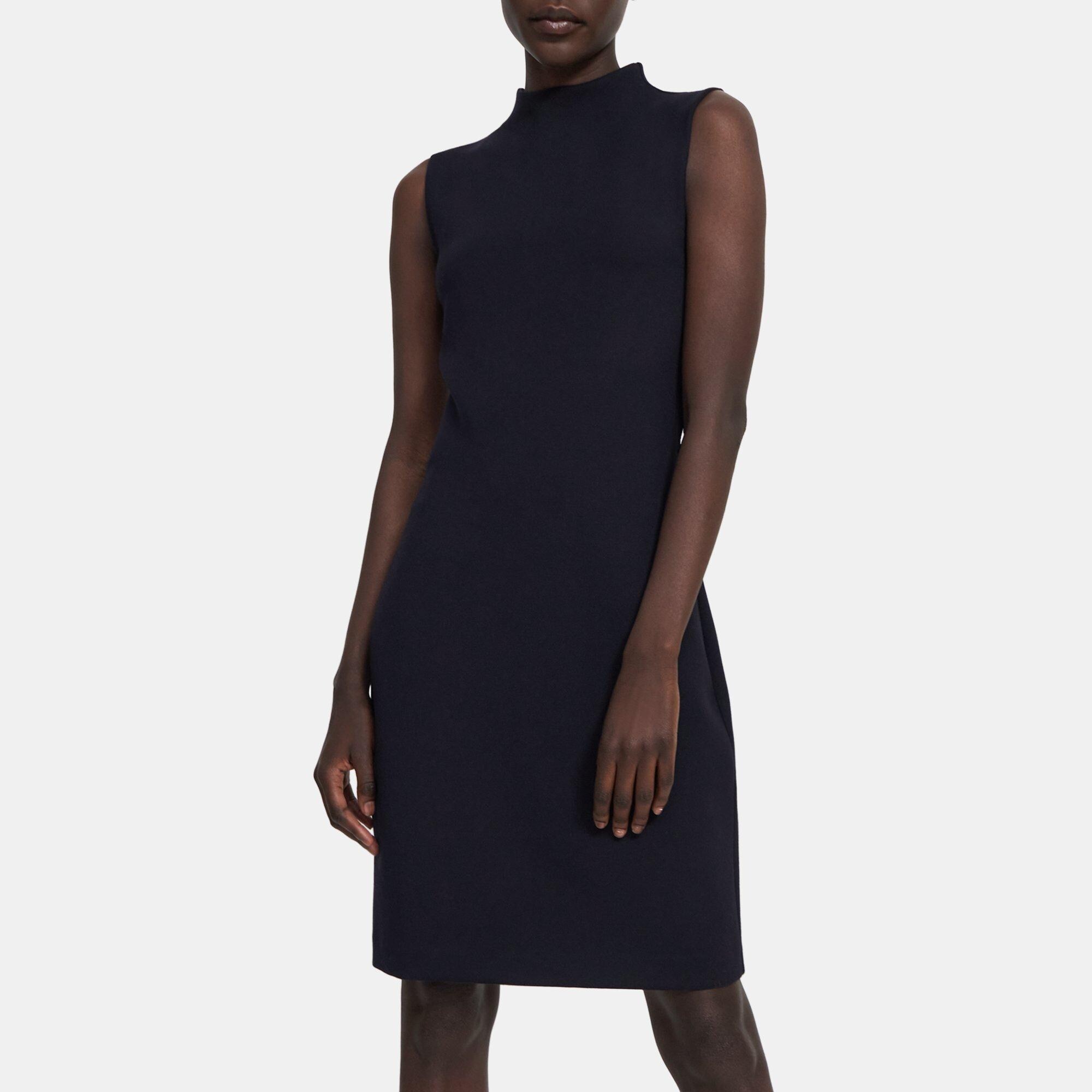 Double-Knit Jersey High-Neck Dress | Theory