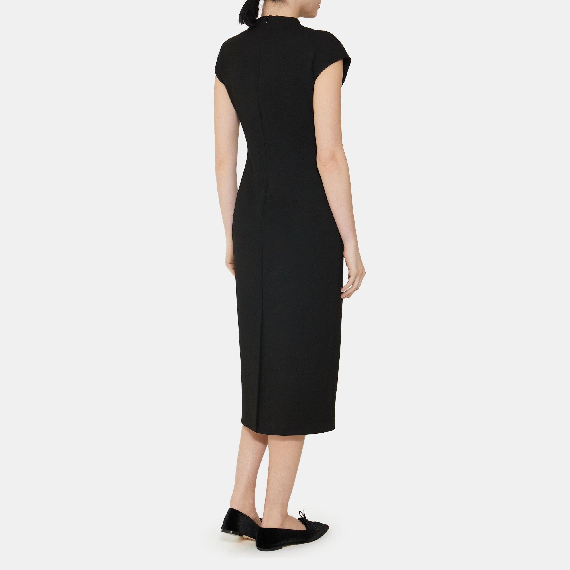 Double-Knit Jersey High-Neck Dress | Theory Outlet