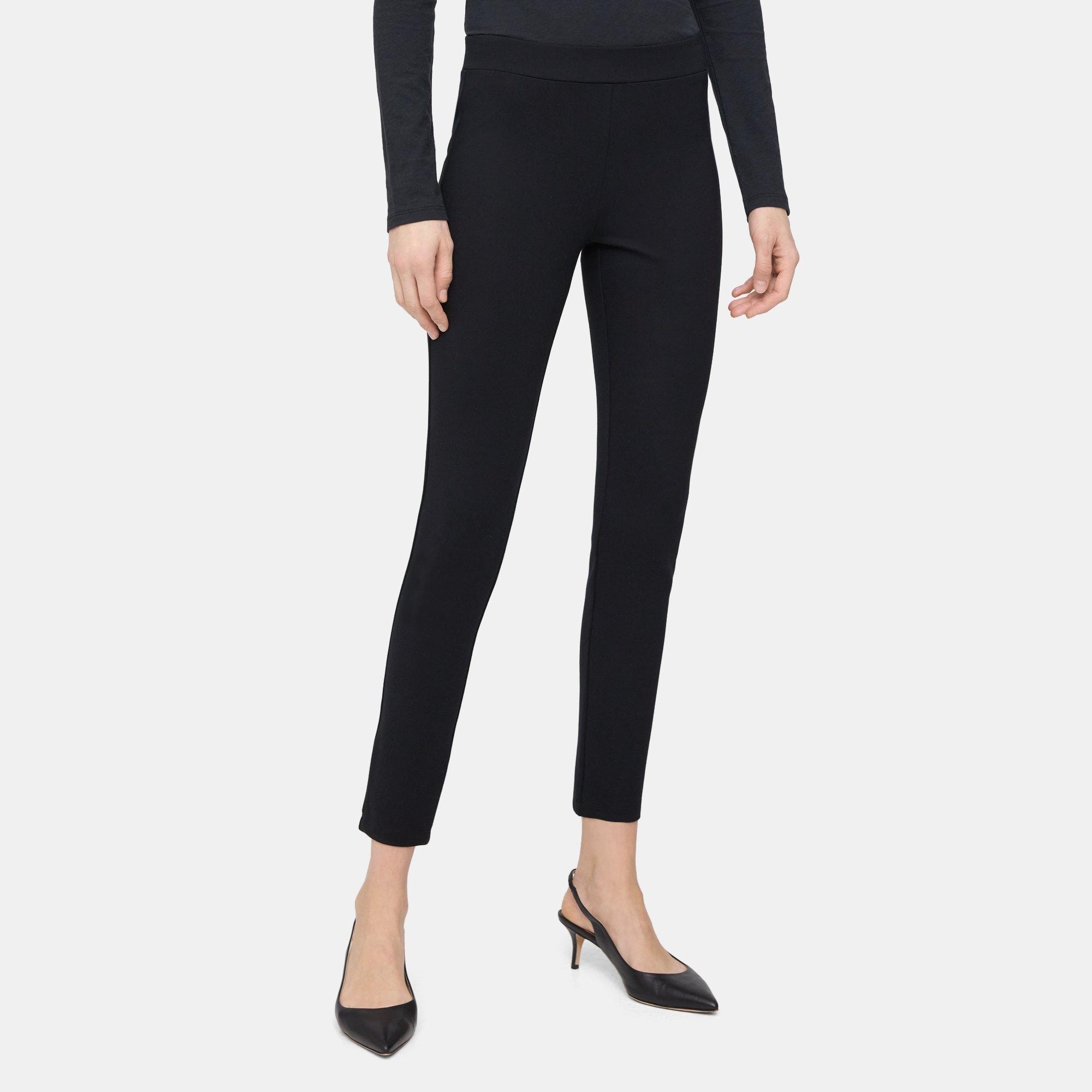 띠어리 Theory Legging in Stretch Knit Ponte,BLACK