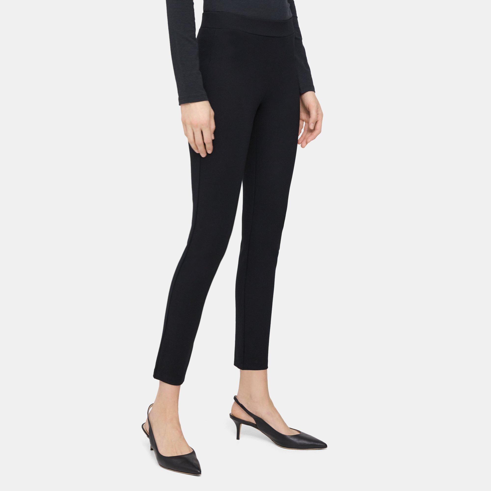 Basic Stretch Knit Ankle Length Leggings, Pant