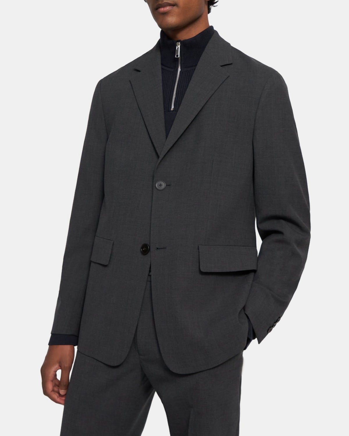 띠어리 맨 셋업 재킷 Theory Tailored Blazer in Bond Wool Twill,PESTLE MELANGE