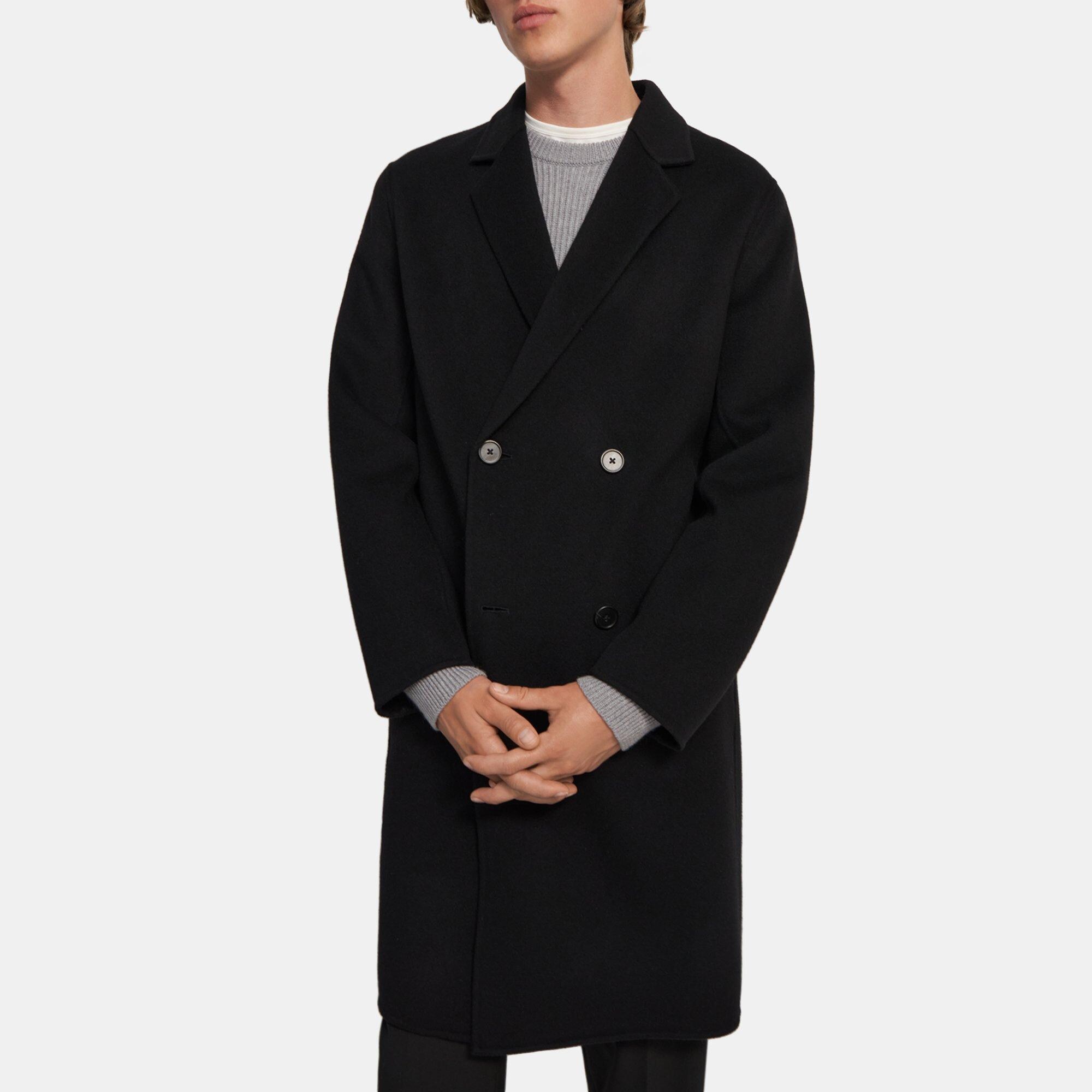 Double-Face Wool-Cashmere Double-Breasted Coat | Theory Outlet