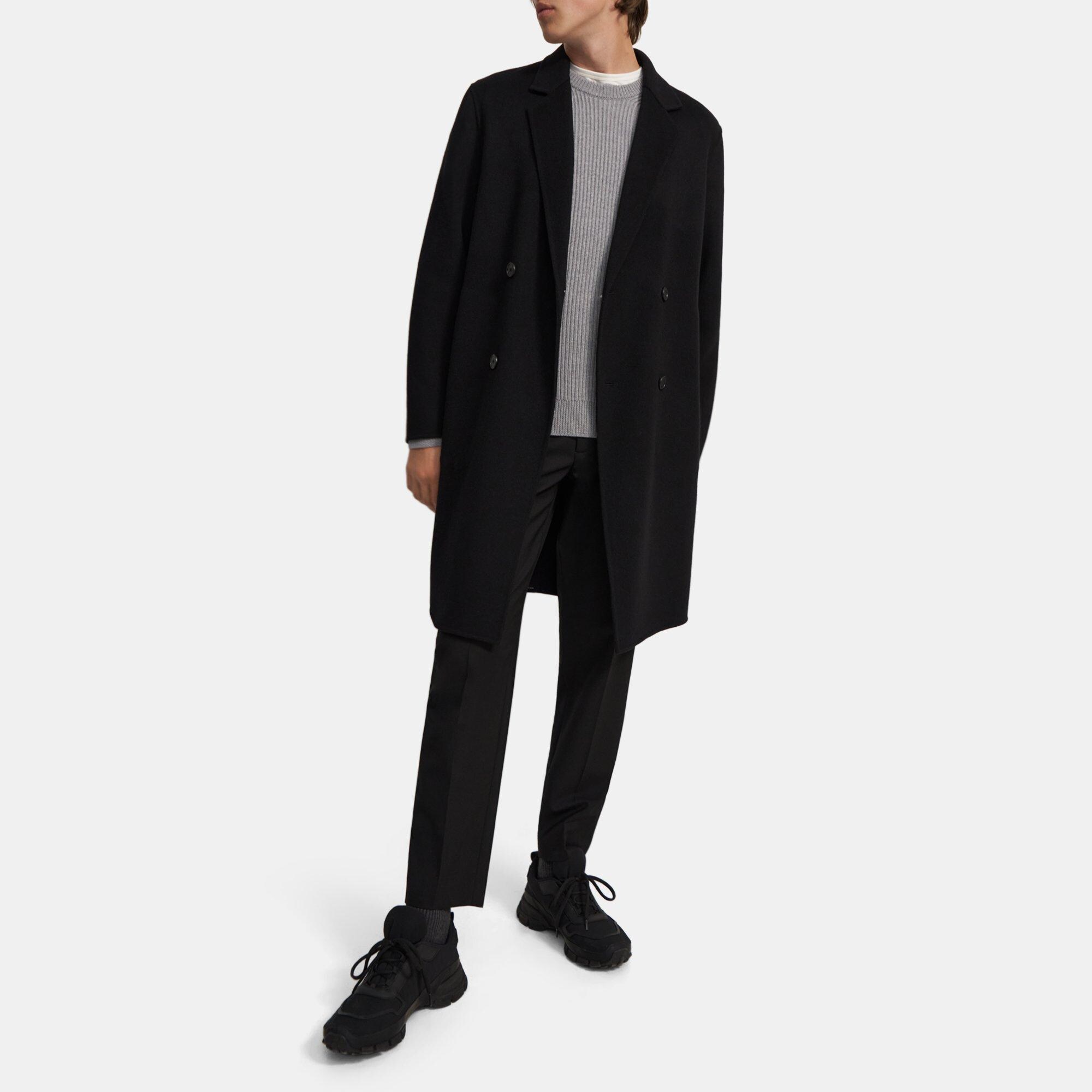 Double-Face Wool-Cashmere Double-Breasted Coat | Theory Outlet