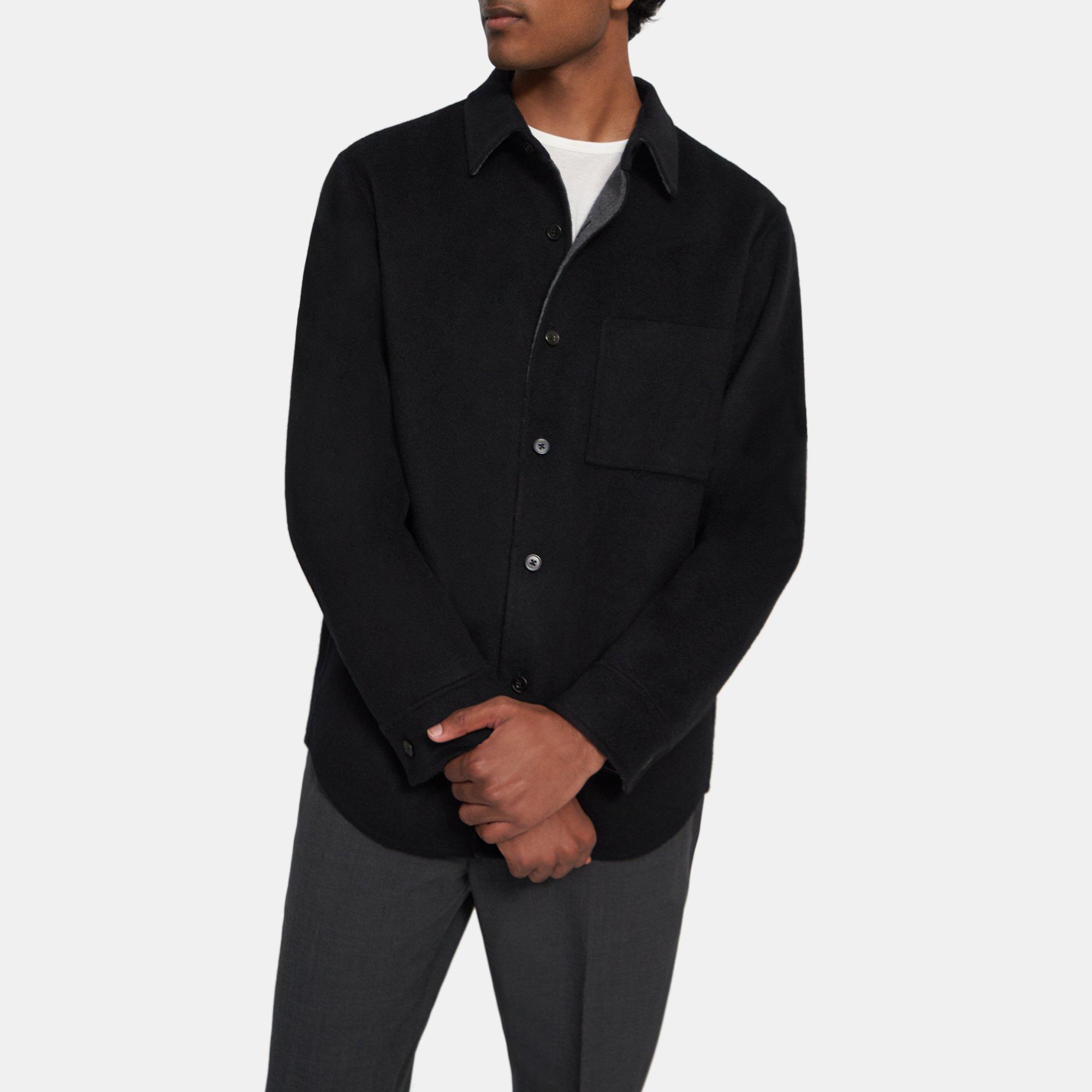 Double-Face Wool-Cashmere Shirt Jacket | Theory