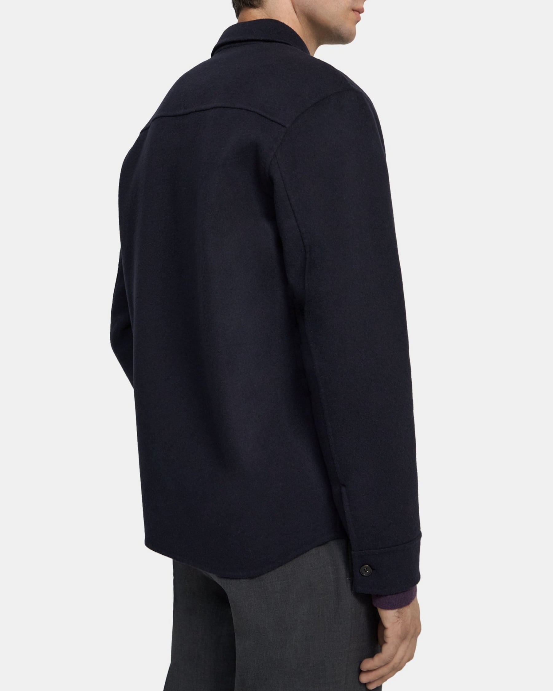 Clyfford Shirt Jacket in Double-Face Wool-Cashmere