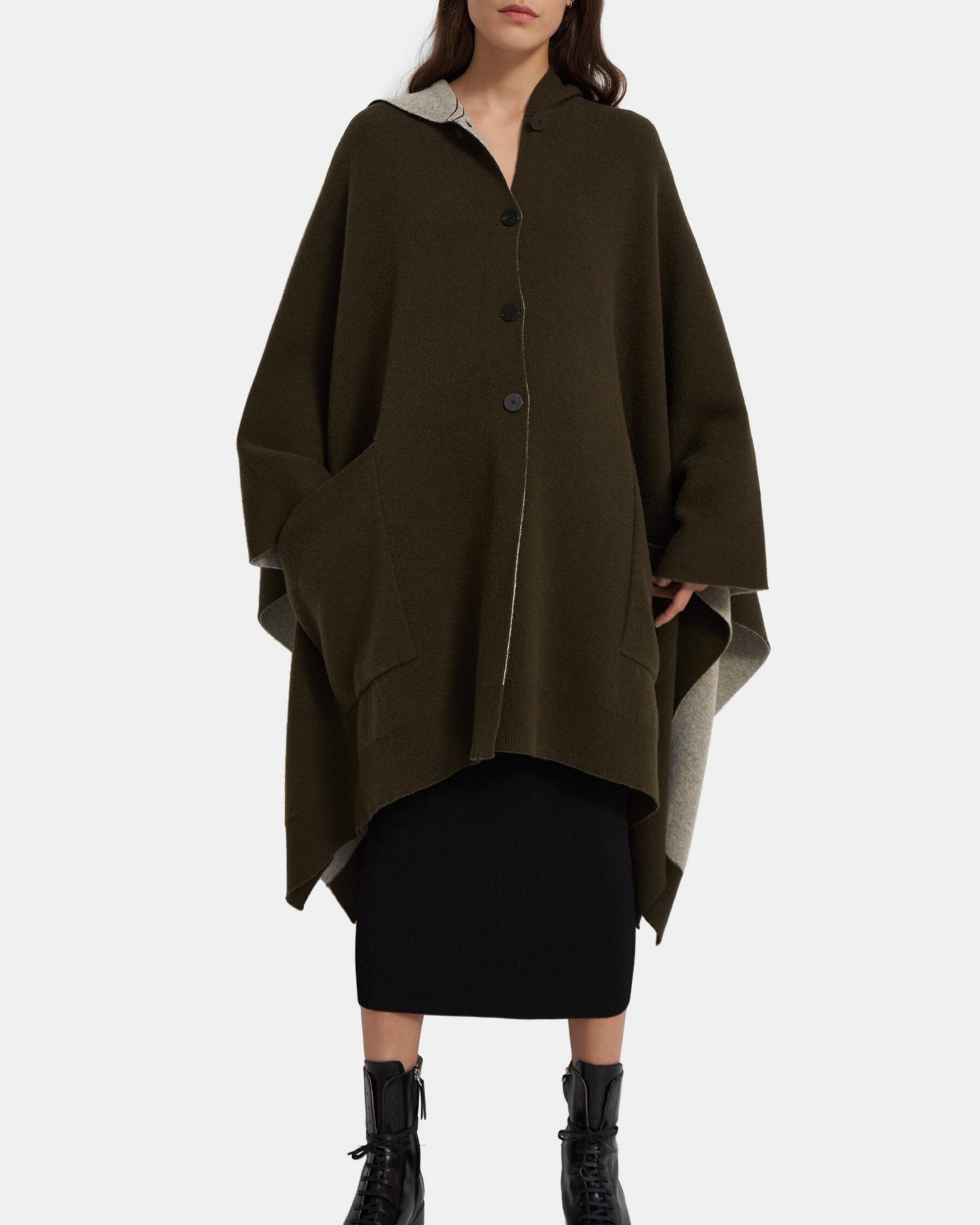HOODED PONCHO | Theory Outlet HOODED PONCHO | Theory Outlet