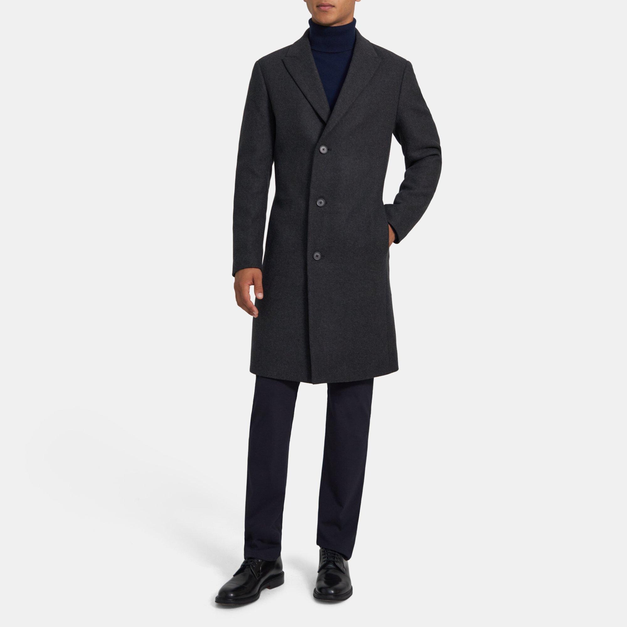 Wool Melton Tailored Coat | Theory Outlet