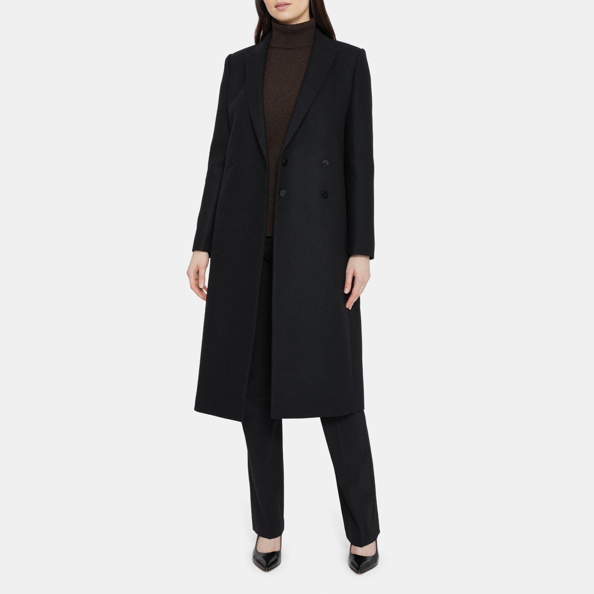 Wool Twill City Coat | Theory