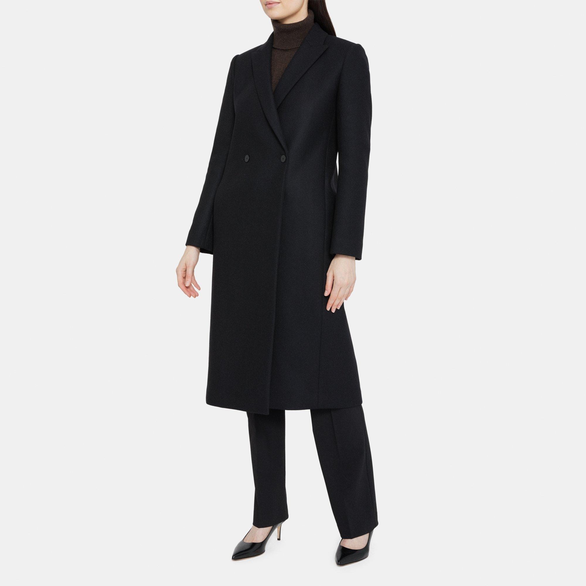 Wool Twill City Coat | Theory