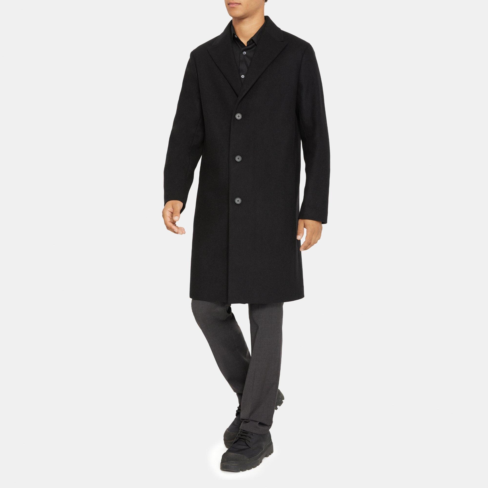Wool Melton Tailored Coat | Theory Outlet