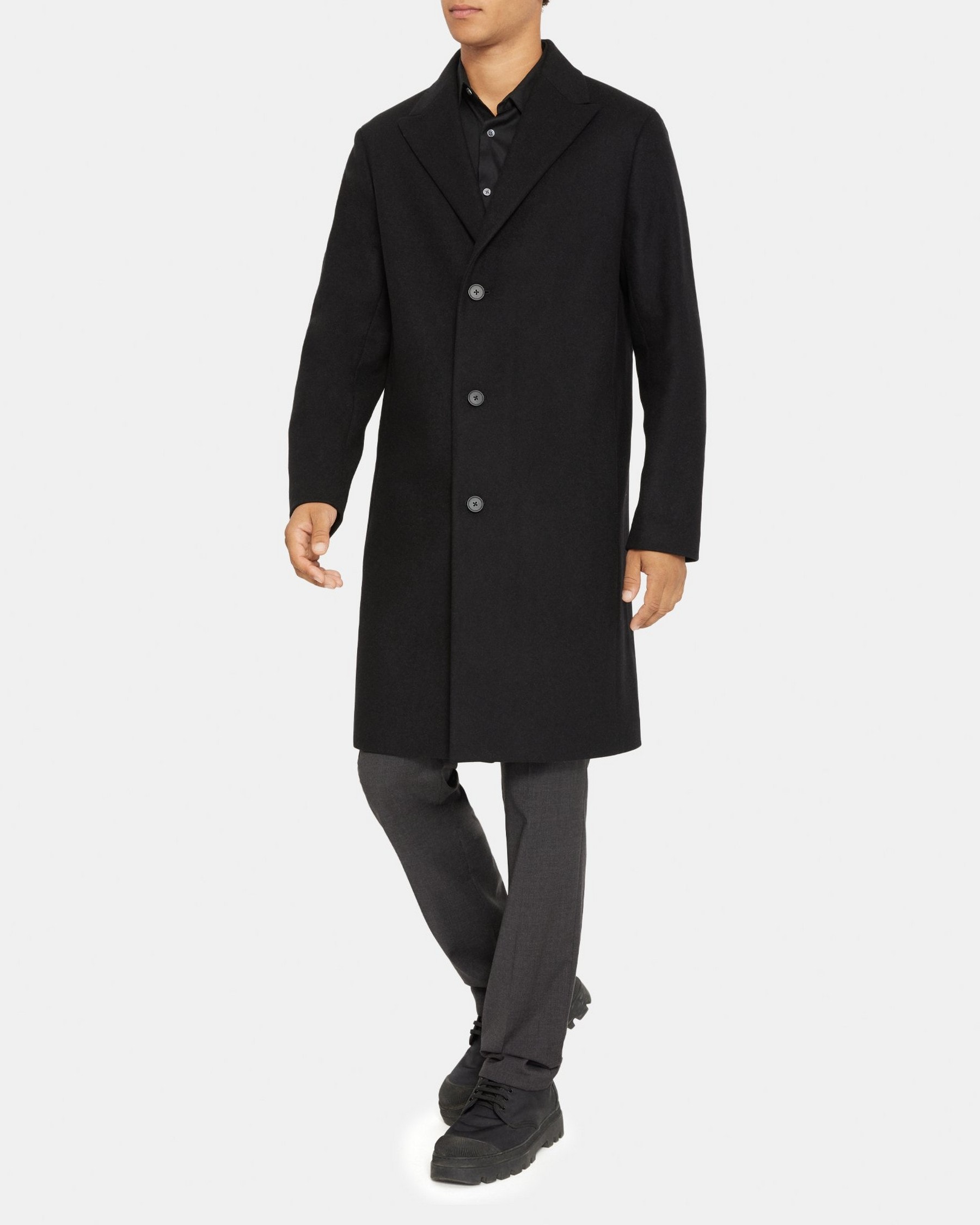 Tailored Coat in Wool Melton
