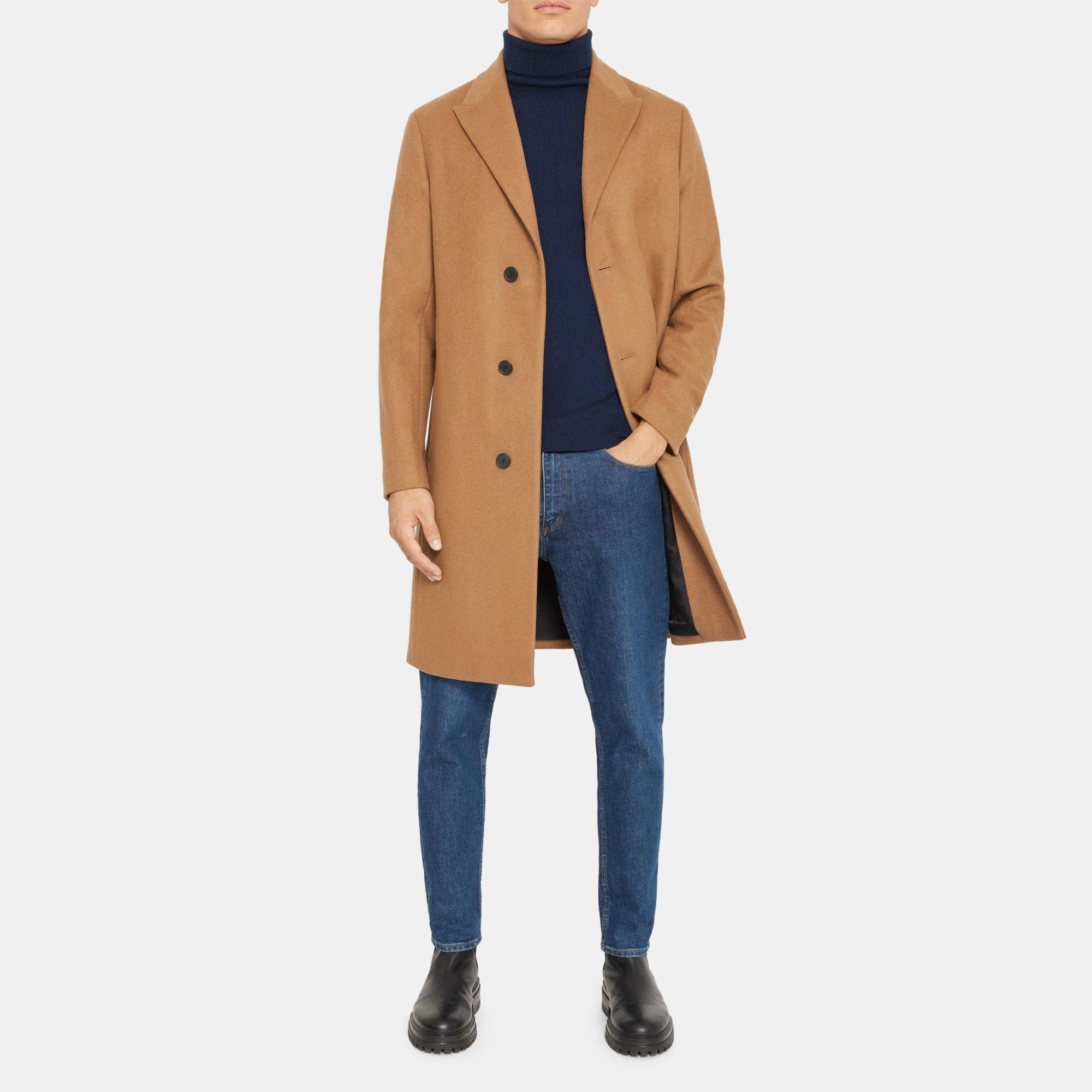 Wool Melton Tailored Coat | Theory Outlet