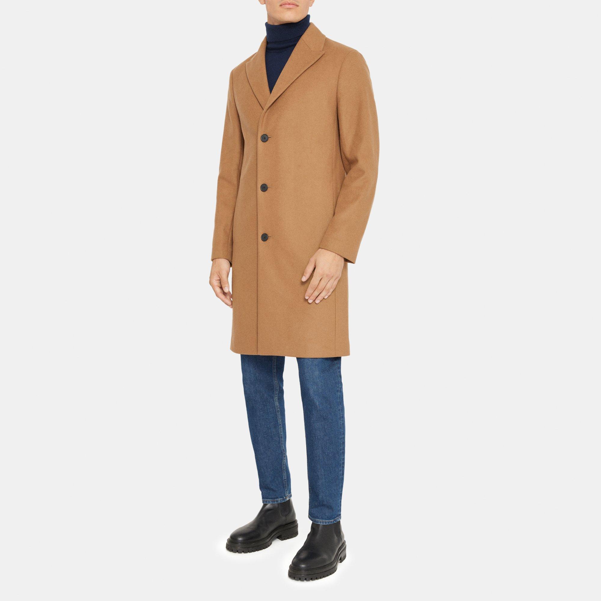 Wool Melton Tailored Coat | Theory Outlet