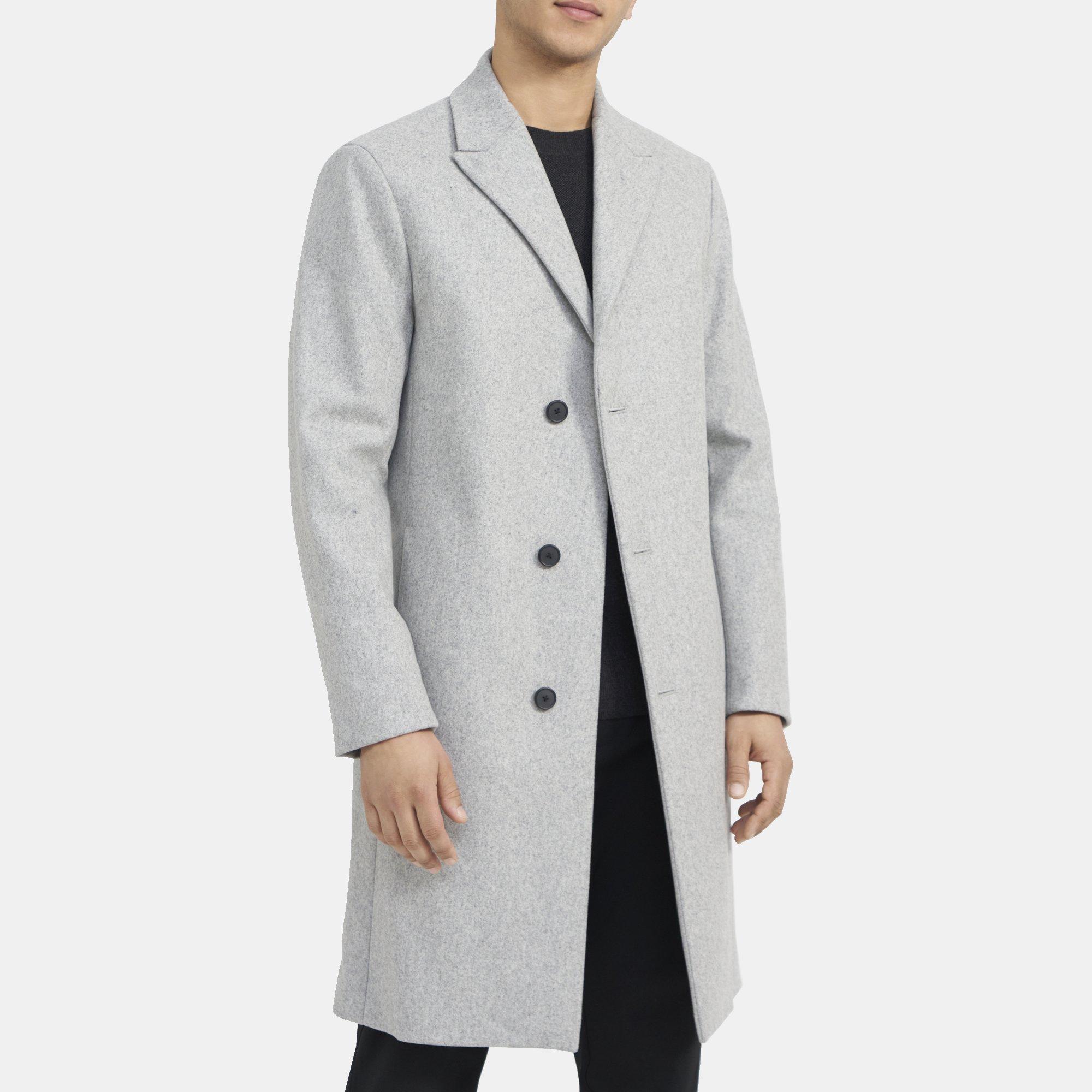 Wool Melton Tailored Coat | Theory Outlet