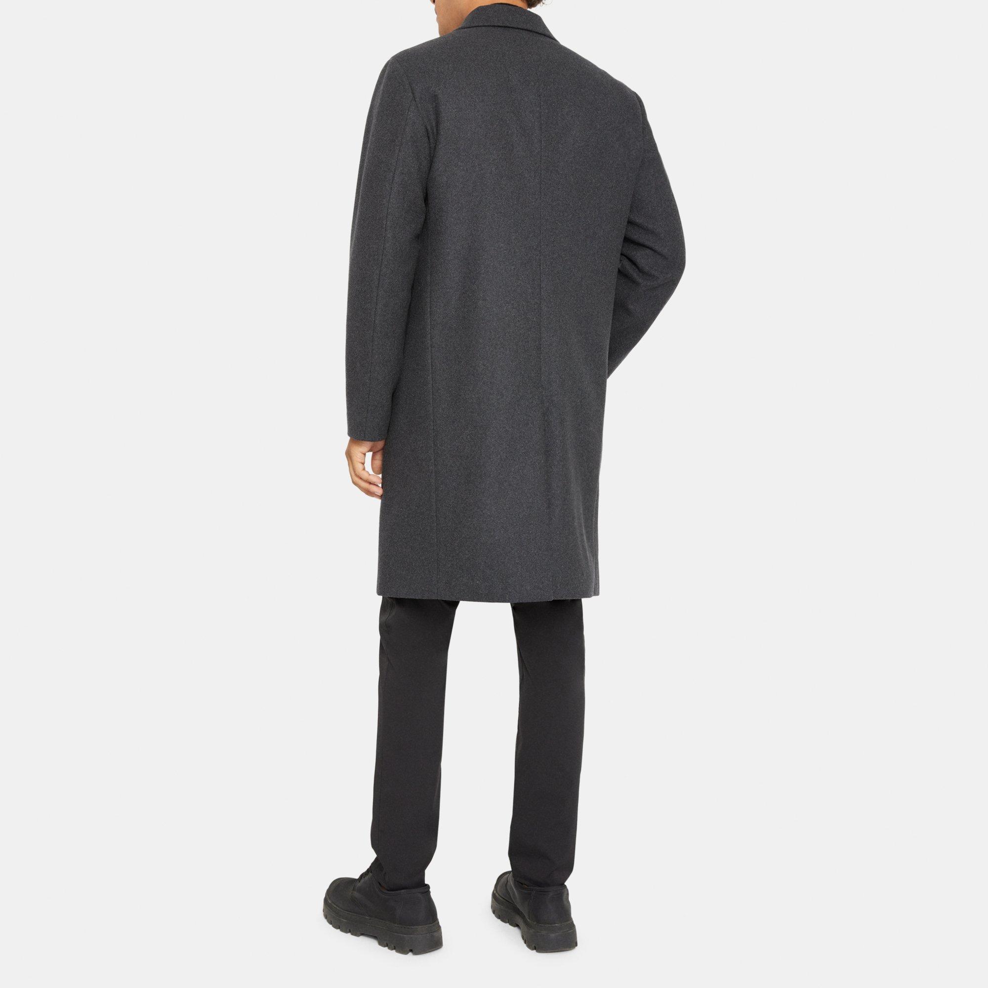 Wool Melton Tailored Coat | Theory Outlet