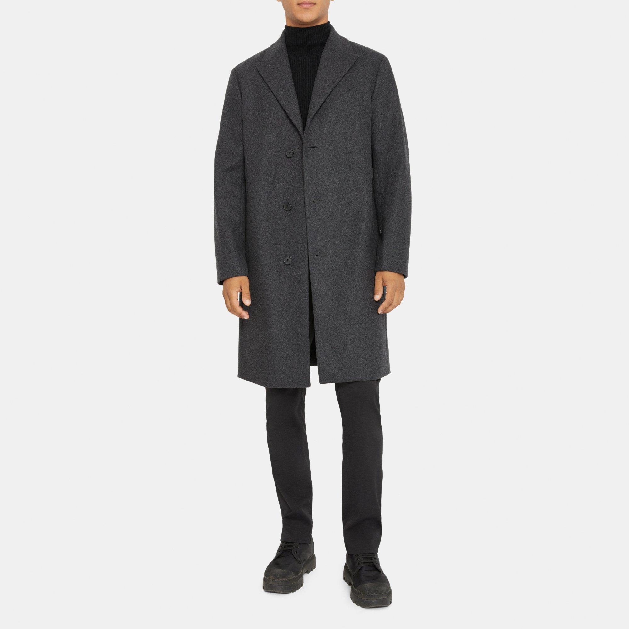 Wool Melton Tailored Coat | Theory Outlet