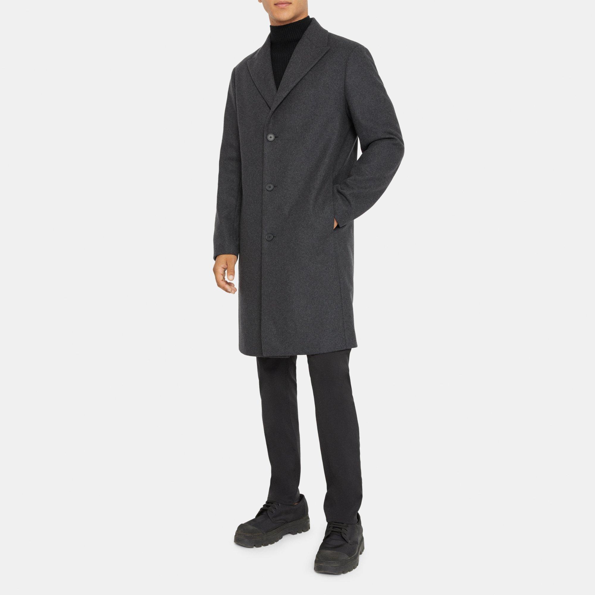 Wool Melton Tailored Coat | Theory Outlet