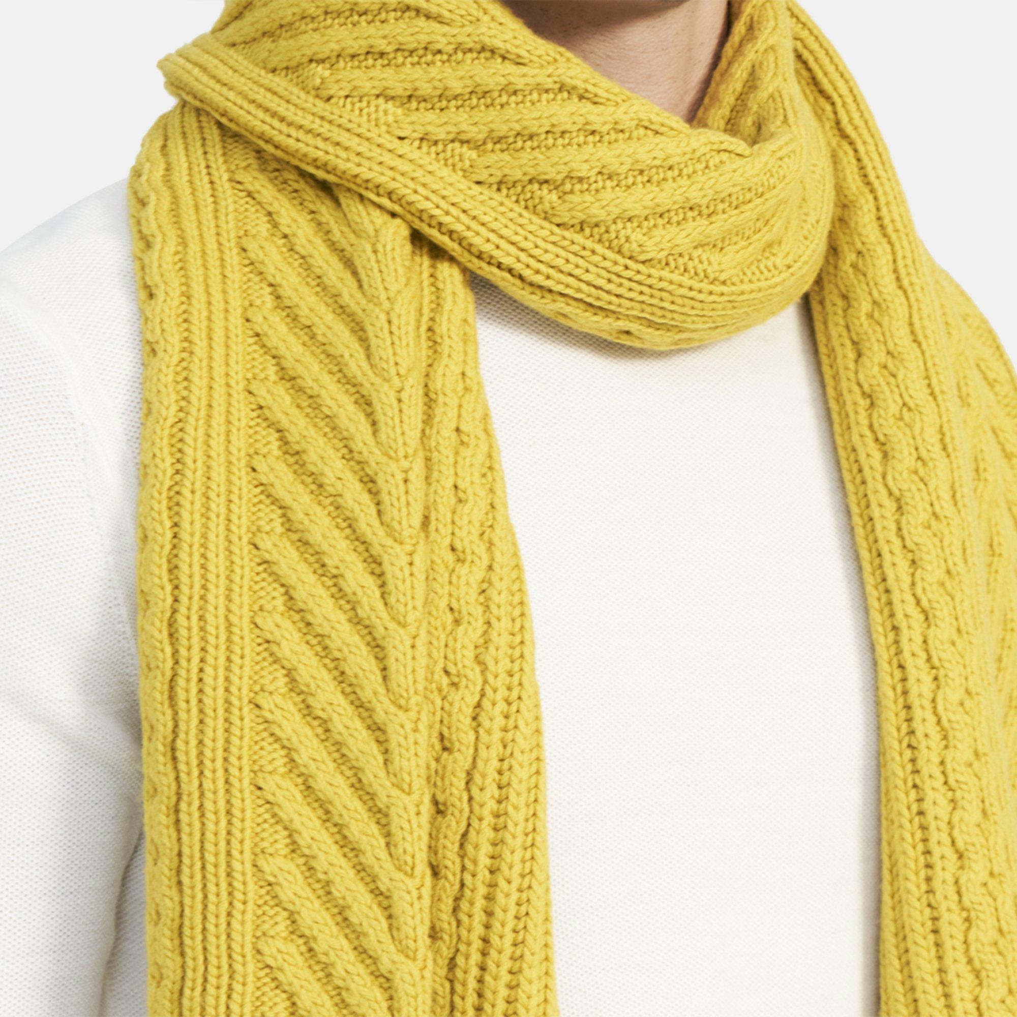 Mero Wool Cable Knit Scarf Theory Outlet