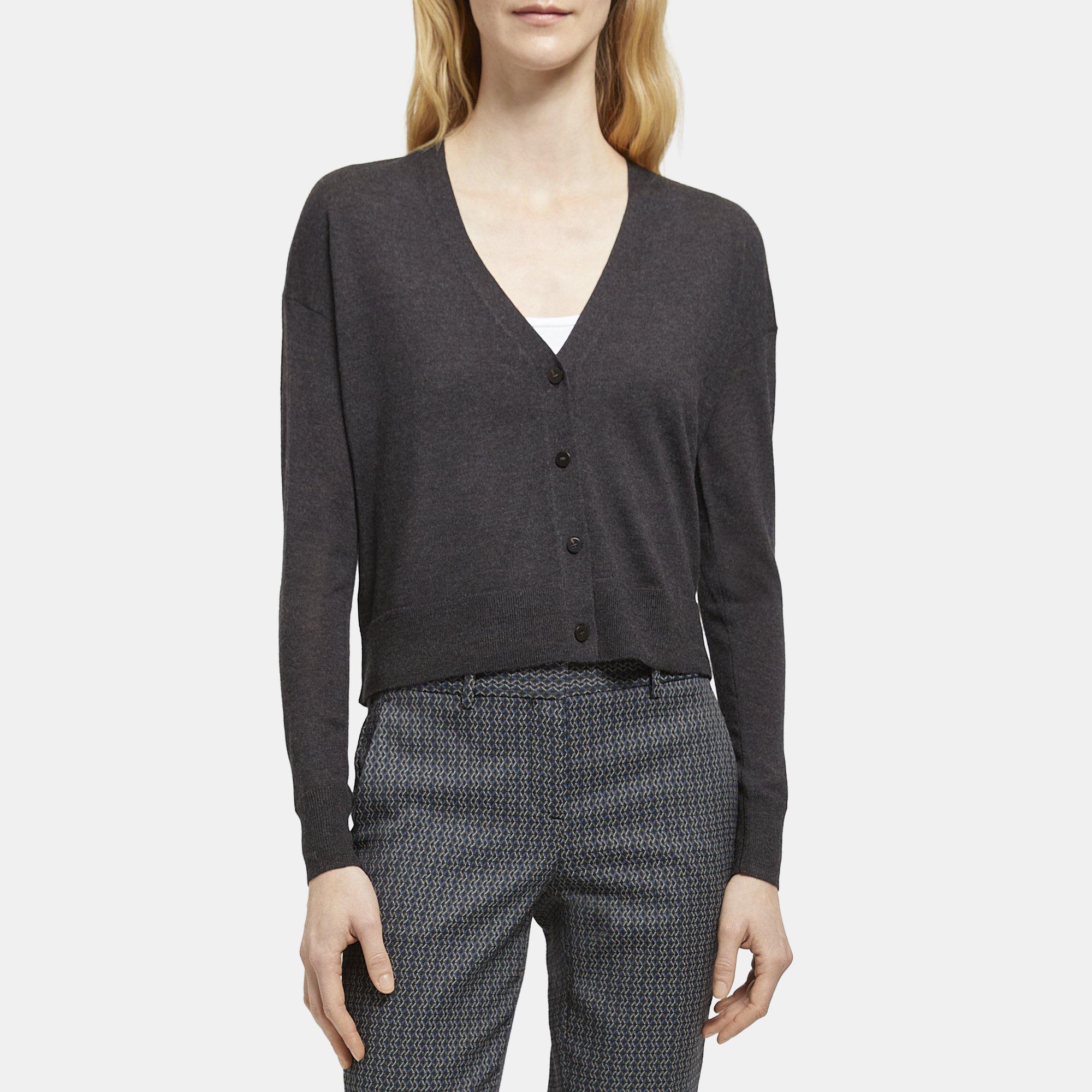 Theory cropped outlet cardigan