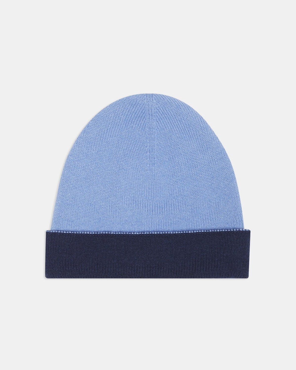 Theory Bi-Color Beanie in Cashmere