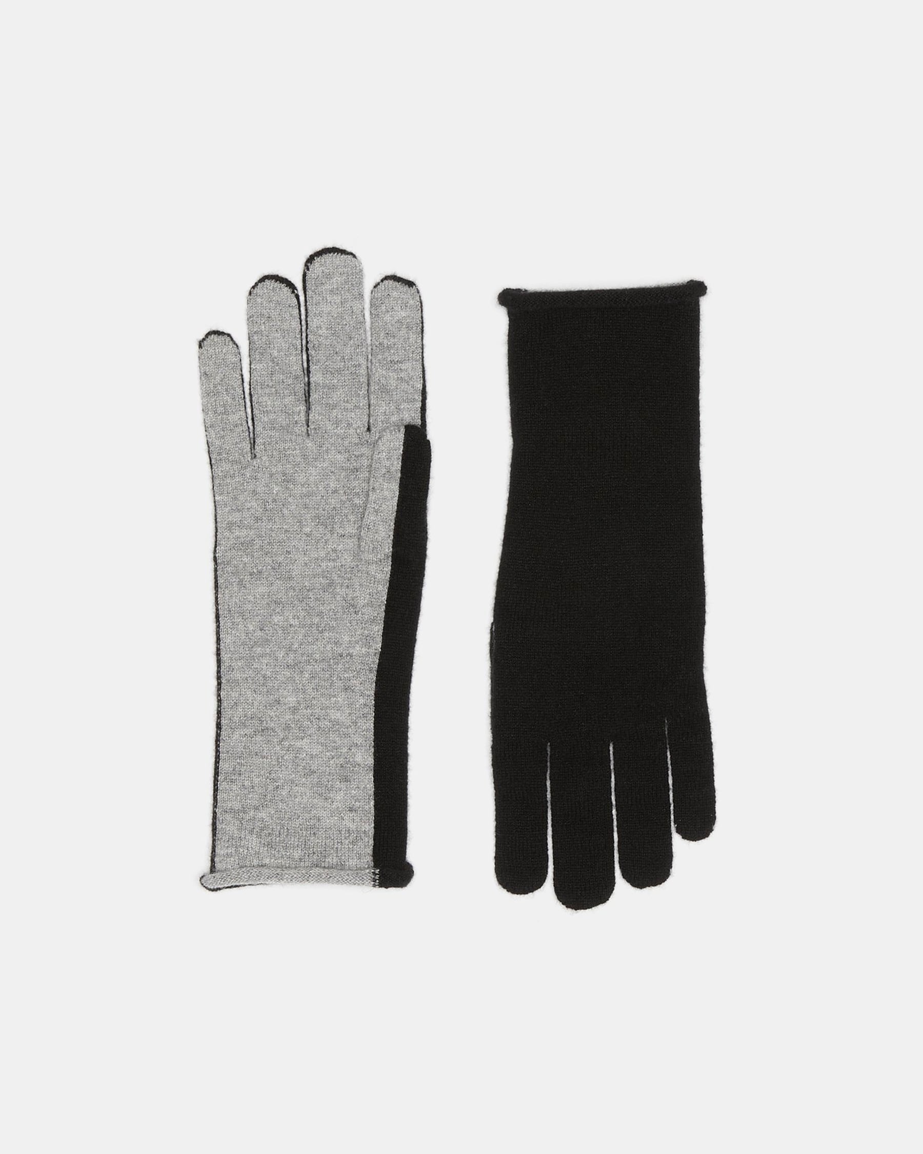 Bi-Color Gloves in Cashmere